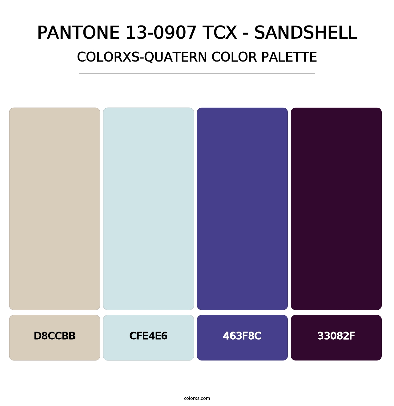 PANTONE 13-0907 TCX - Sandshell - Colorxs Quatern Palette