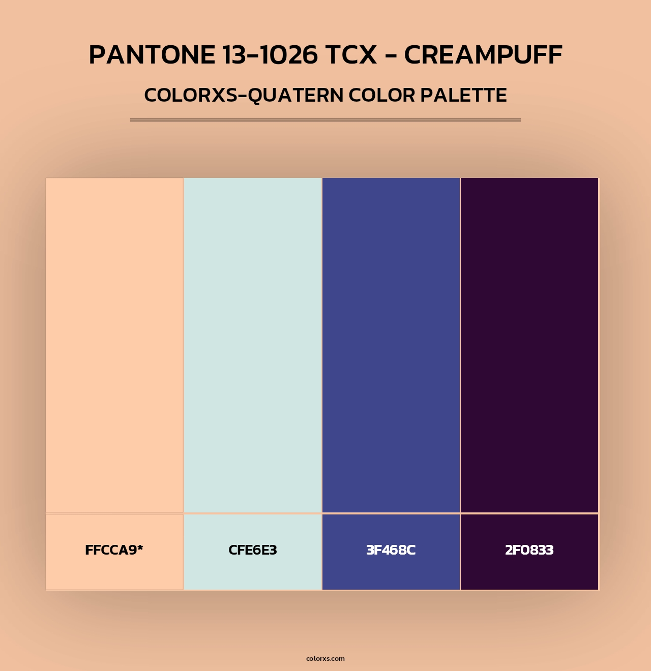 PANTONE 13-1026 TCX - Creampuff - Colorxs Quad Palette