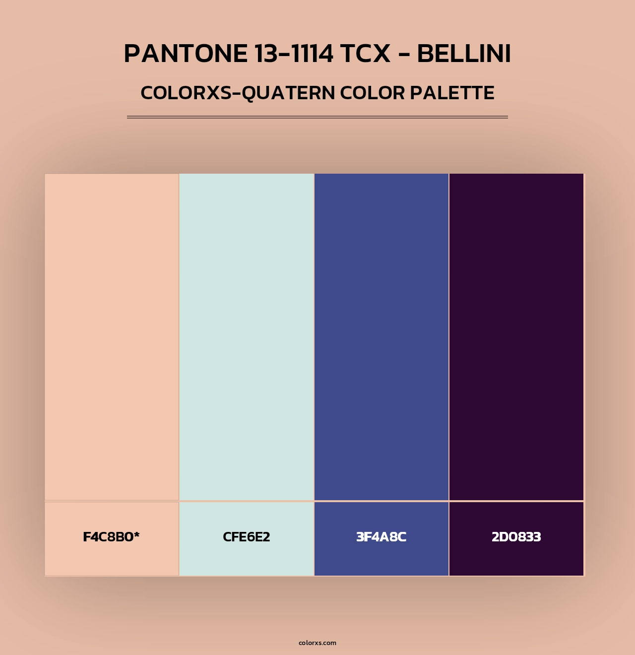 PANTONE 13-1114 TCX - Bellini - Colorxs Quad Palette