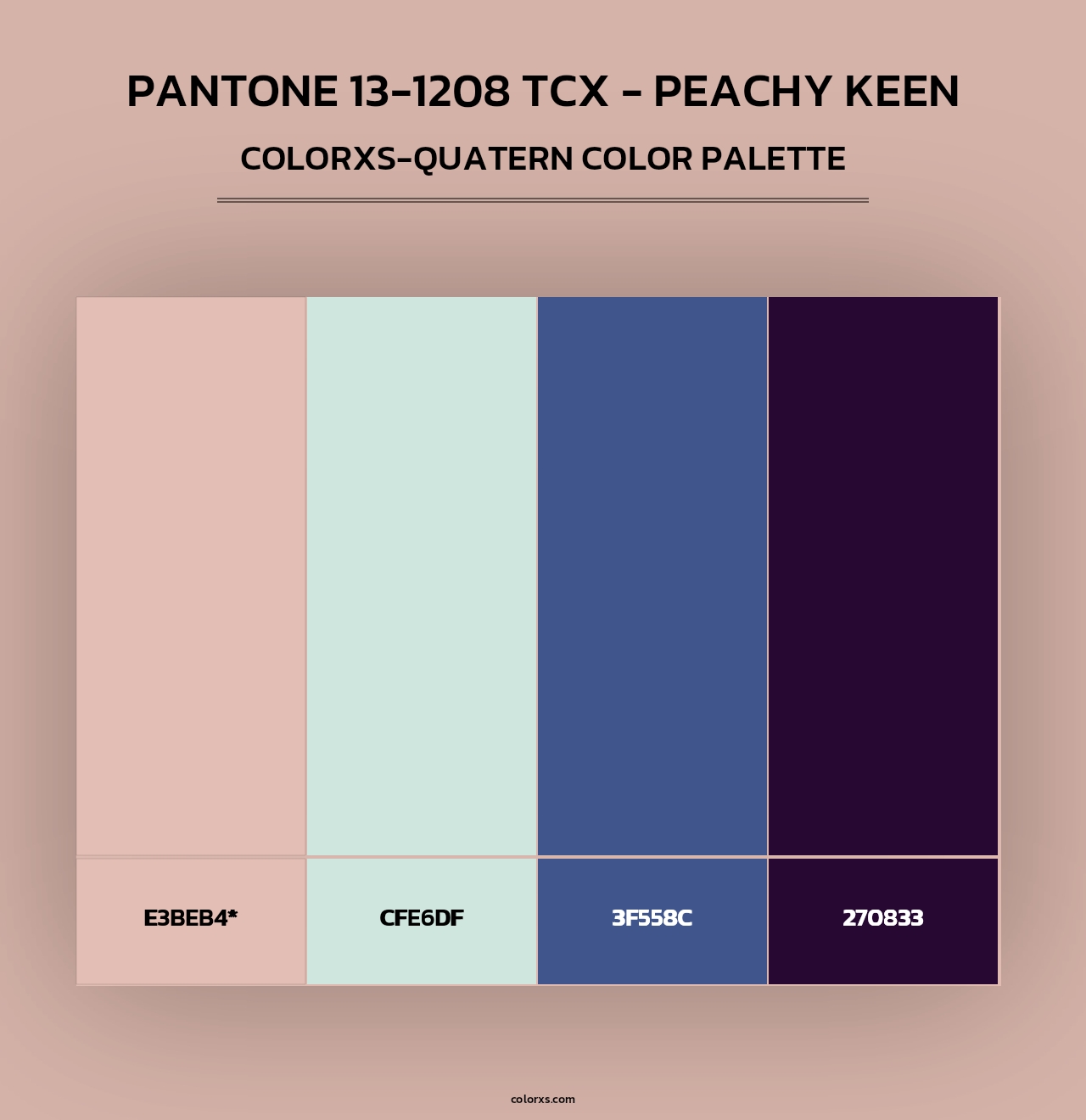 PANTONE 13-1208 TCX - Peachy Keen - Colorxs Quad Palette