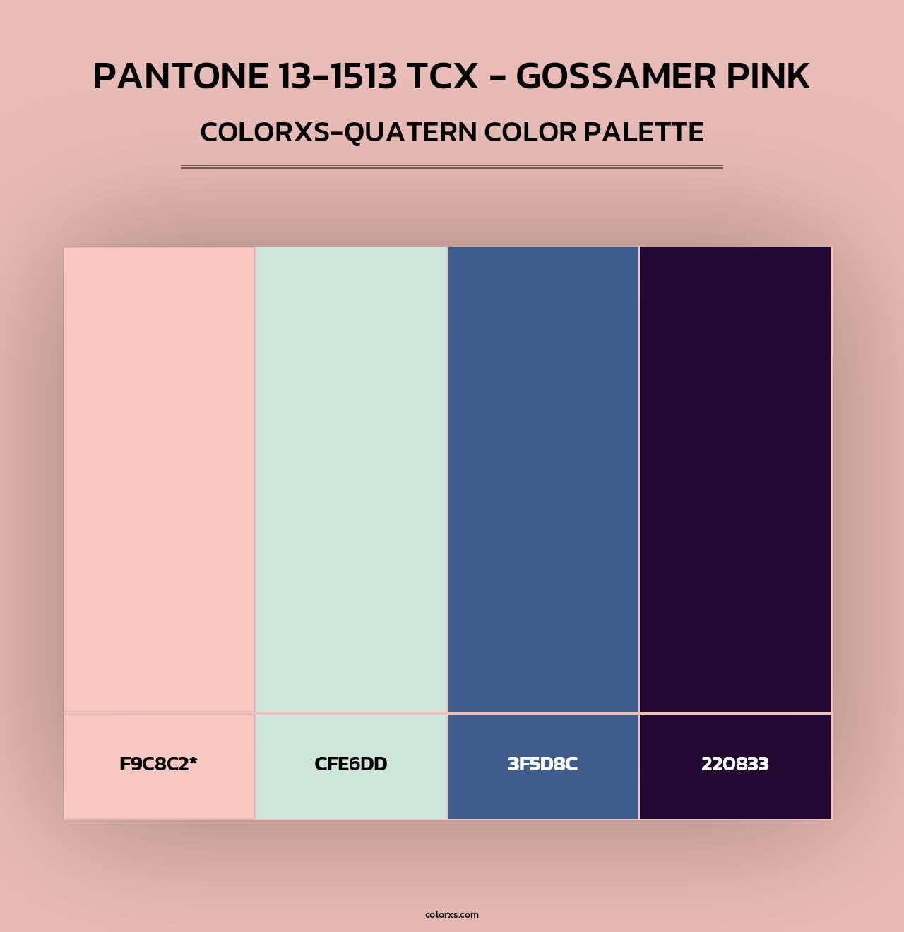 Pantone 13-1513 TCX - Gossamer Pink - Colorxs Quad Palette