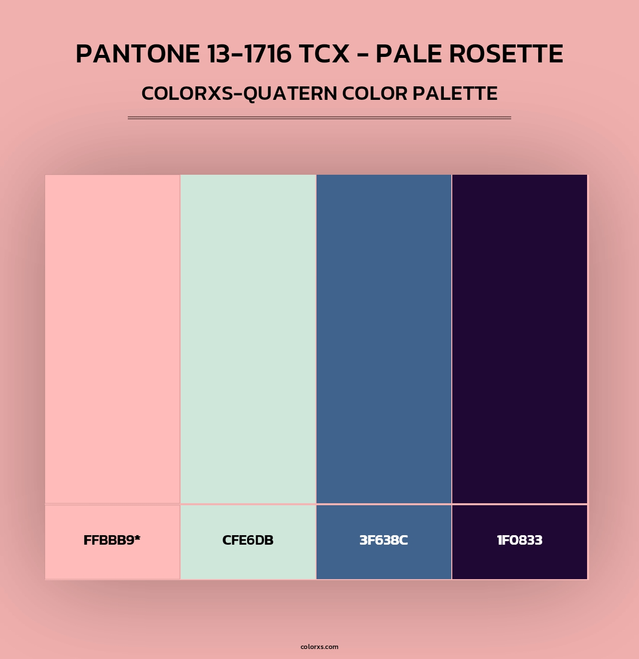 PANTONE 13-1716 TCX - Pale Rosette - Colorxs Quad Palette