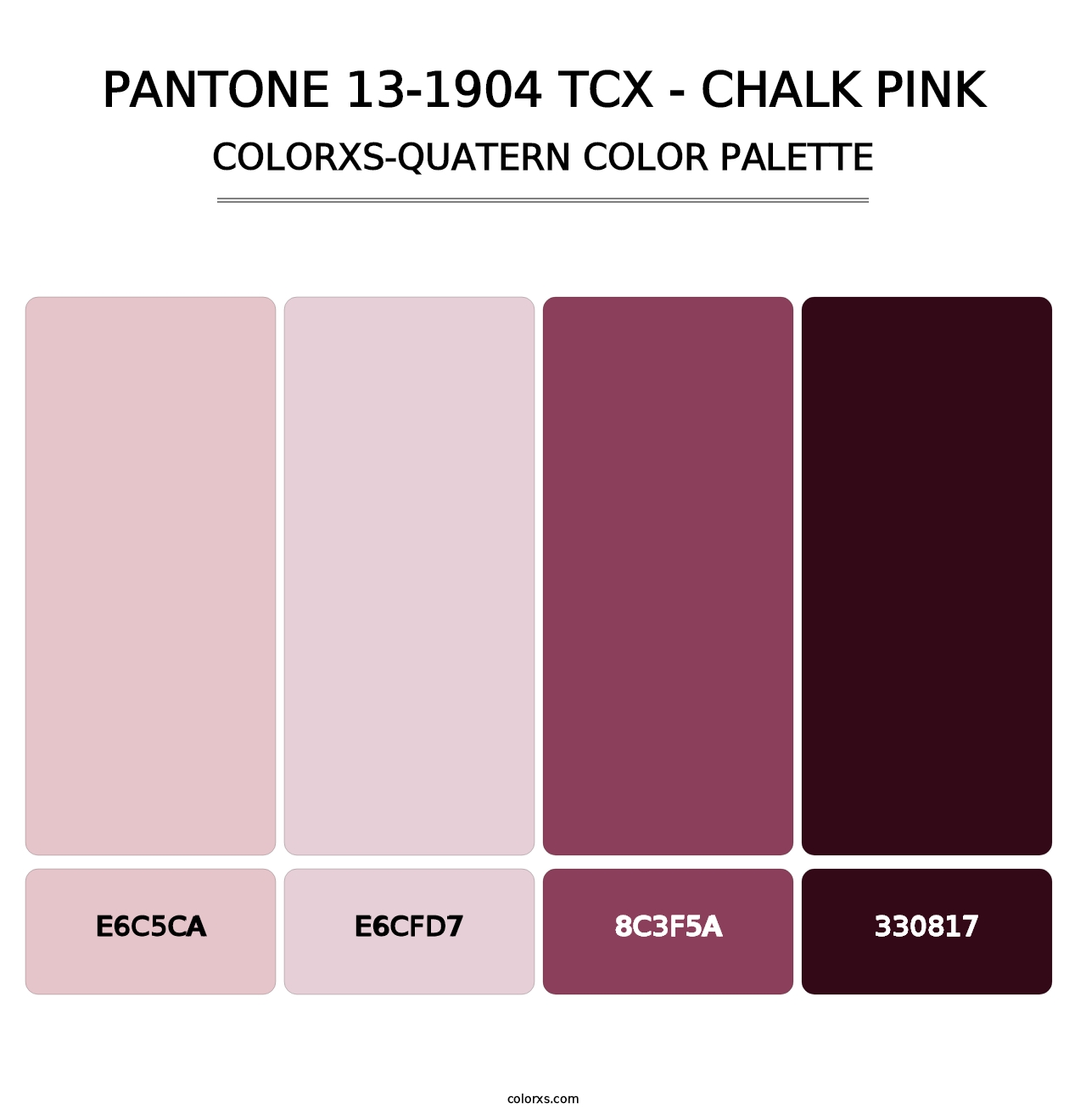 PANTONE 13-1904 TCX - Chalk Pink - Colorxs Quatern Palette