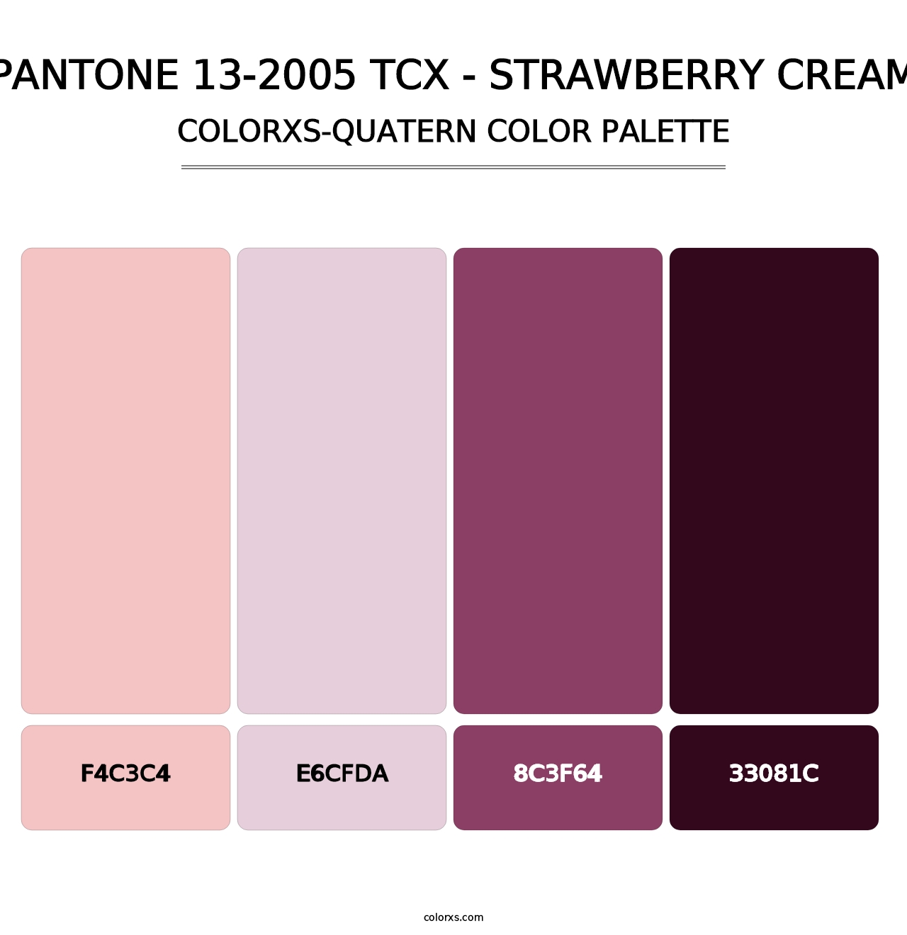 PANTONE 13-2005 TCX - Strawberry Cream - Colorxs Quatern Palette