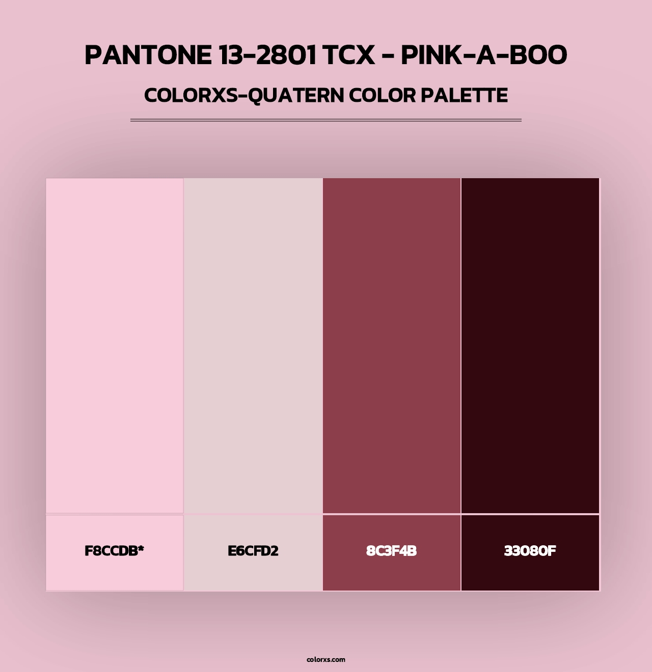 Pantone 13-2801 TCX - Pink-a-boo - Colorxs Quad Palette