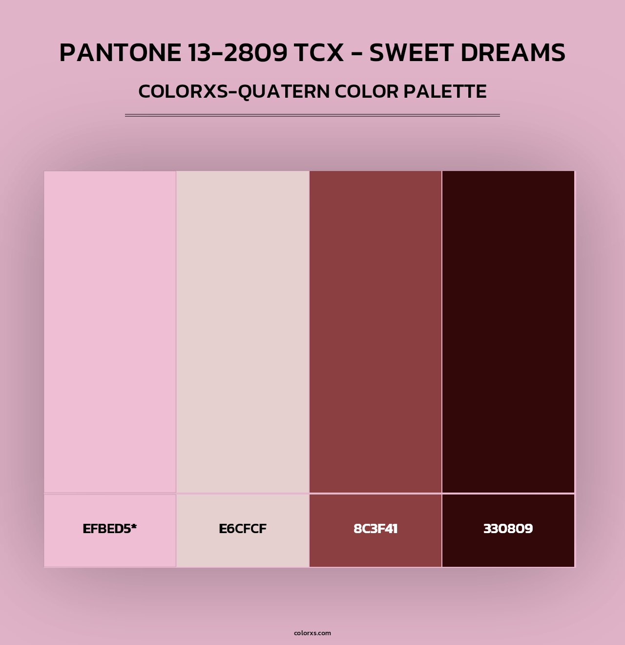 Pantone 13-2809 TCX - Sweet Dreams - Colorxs Quad Palette