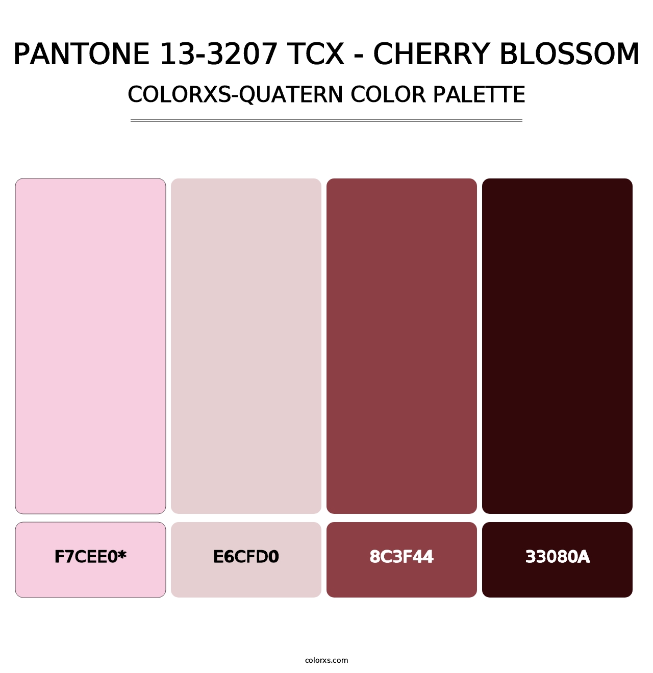 PANTONE 13-3207 TCX - Cherry Blossom - Colorxs Quatern Palette