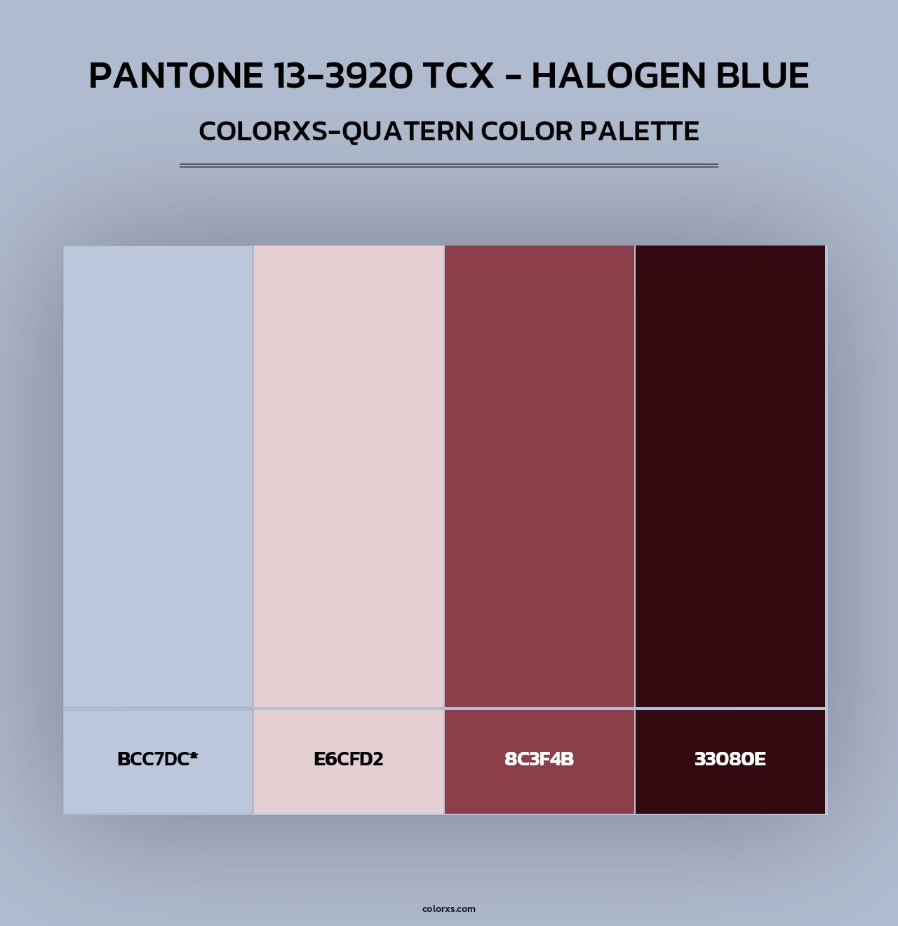Pantone 13-3920 TCX - Halogen Blue - Colorxs Quad Palette