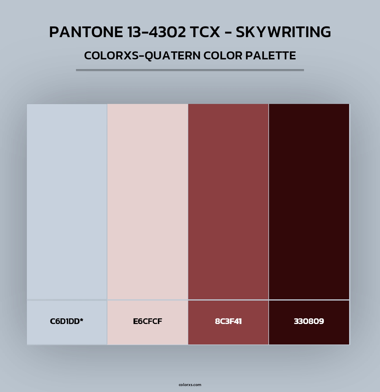 PANTONE 13-4302 TCX - Skywriting - Colorxs Quad Palette