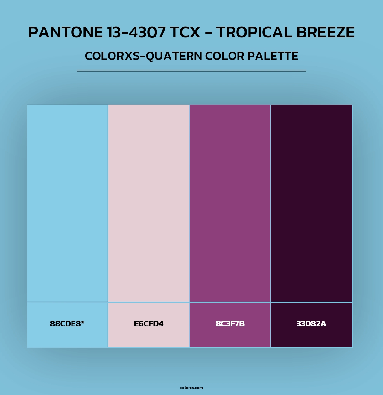 PANTONE 13-4307 TCX - Tropical Breeze - Colorxs Quad Palette