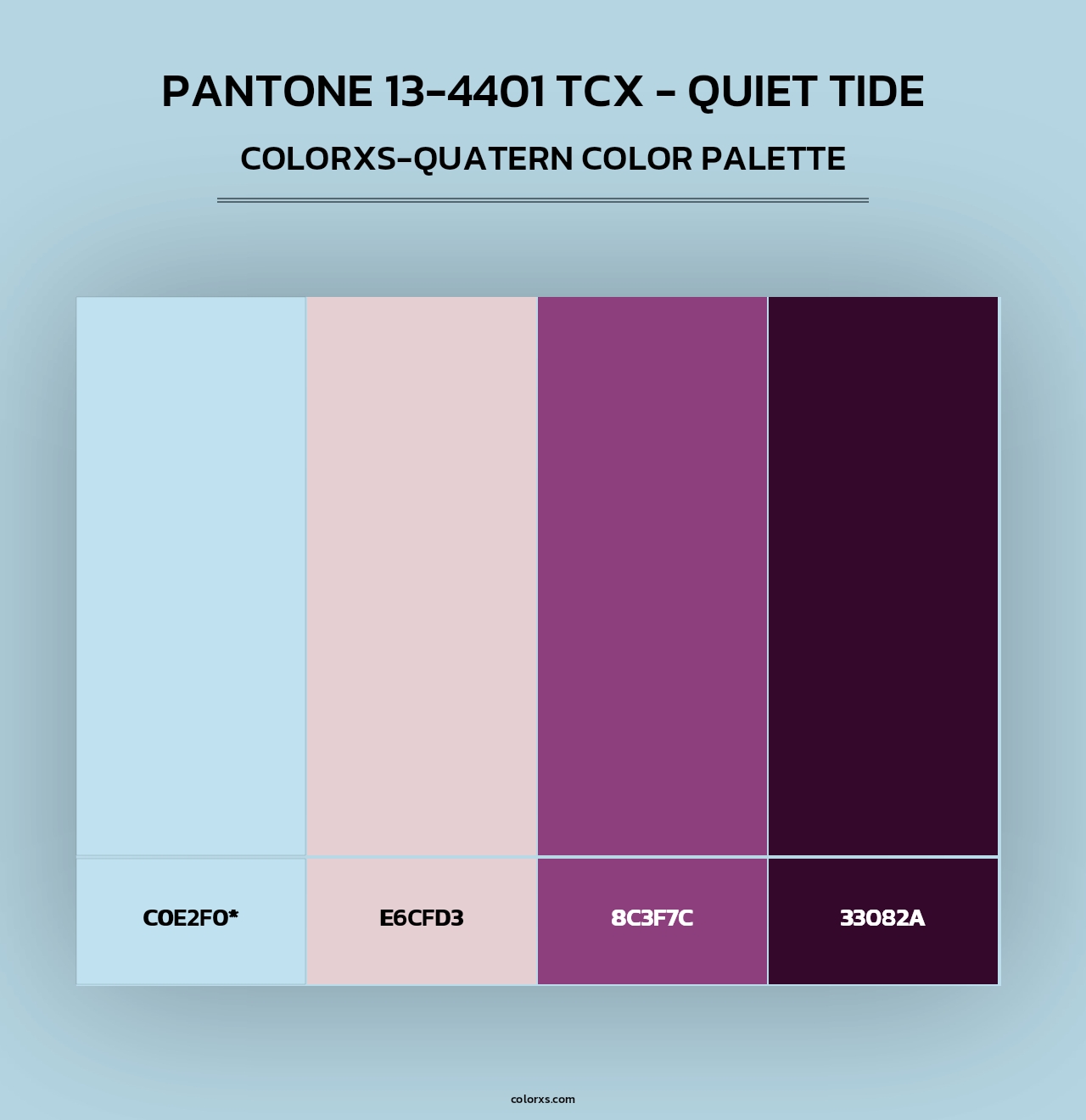 PANTONE 13-4401 TCX - Quiet Tide - Colorxs Quad Palette