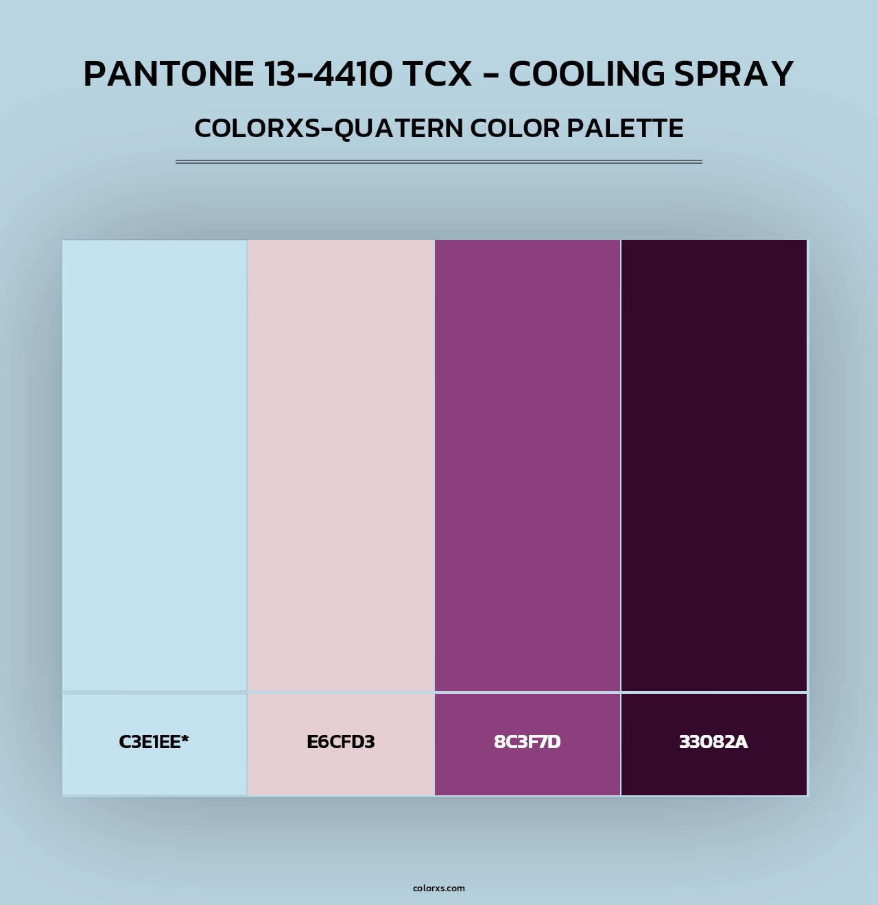 PANTONE 13-4410 TCX - Cooling Spray - Colorxs Quad Palette
