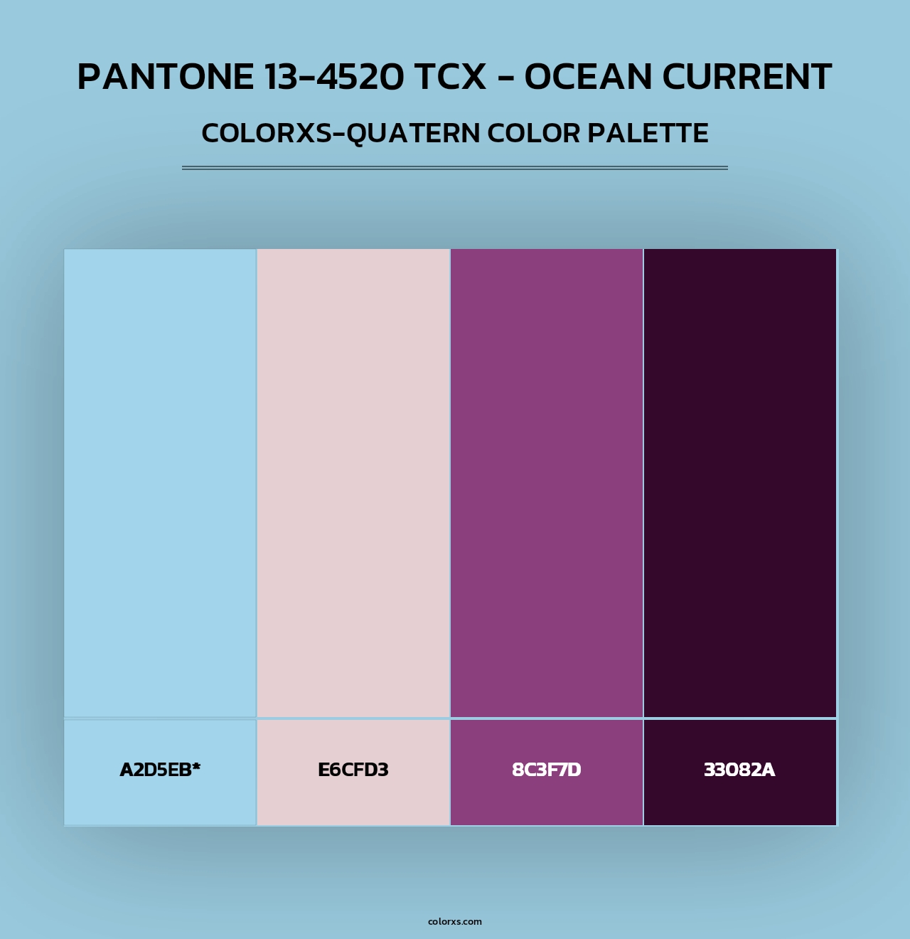 PANTONE 13-4520 TCX - Ocean Current - Colorxs Quad Palette