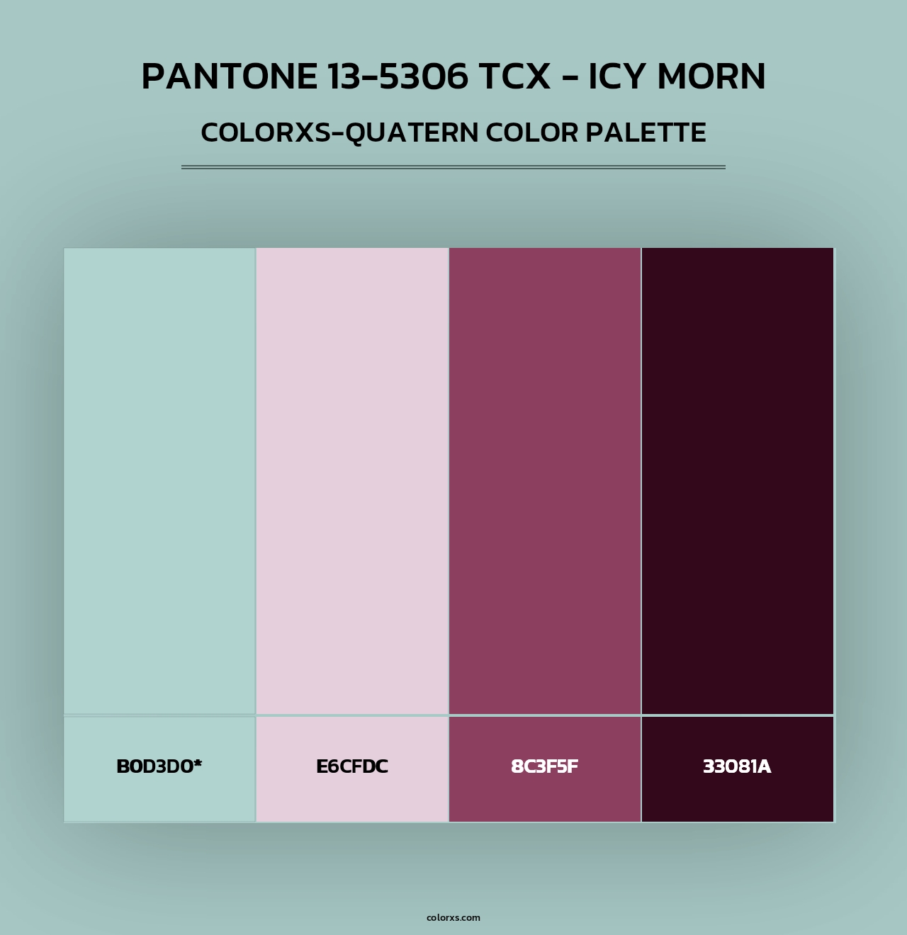 PANTONE 13-5306 TCX - Icy Morn - Colorxs Quad Palette