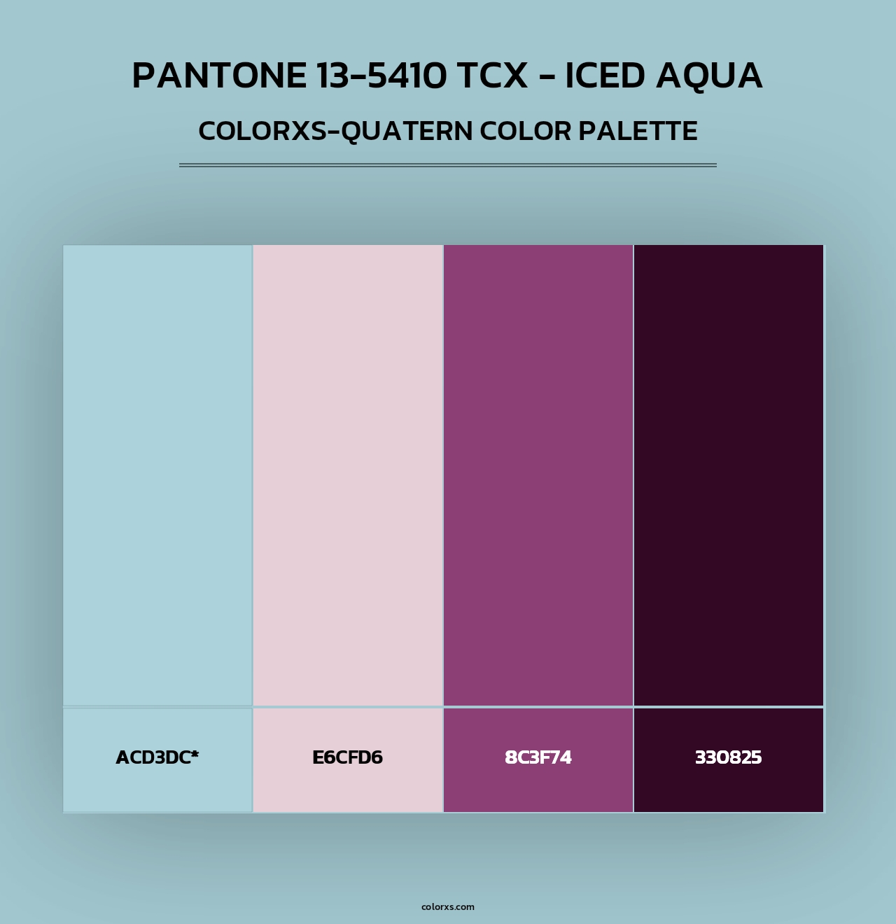 PANTONE 13-5410 TCX - Iced Aqua - Colorxs Quad Palette