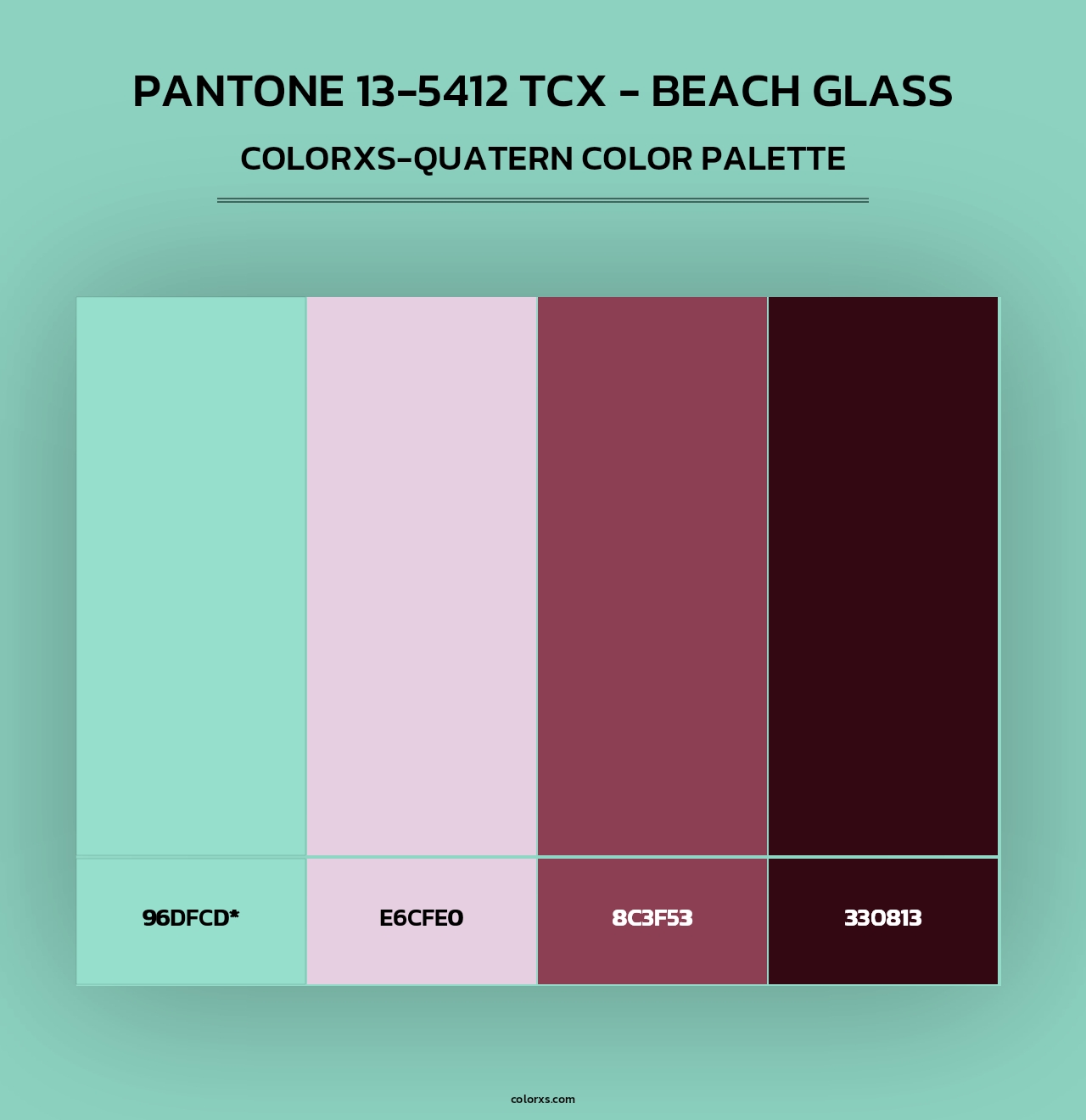 PANTONE 13-5412 TCX - Beach Glass - Colorxs Quad Palette