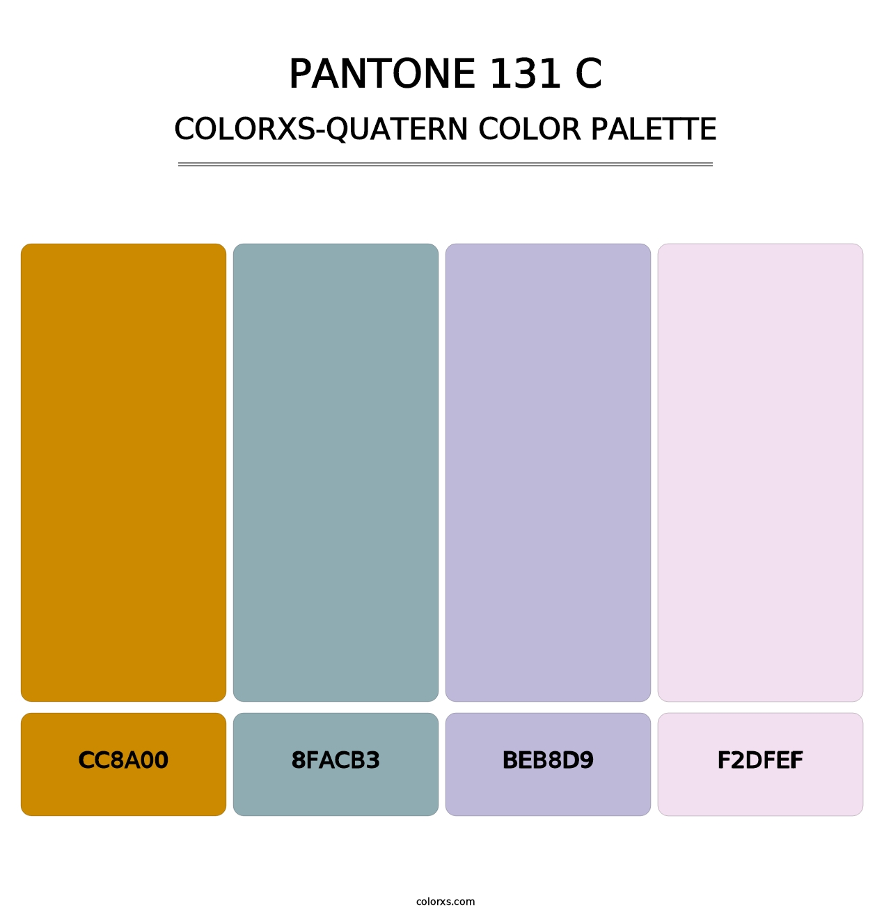 PANTONE 131 C - Colorxs Quatern Palette