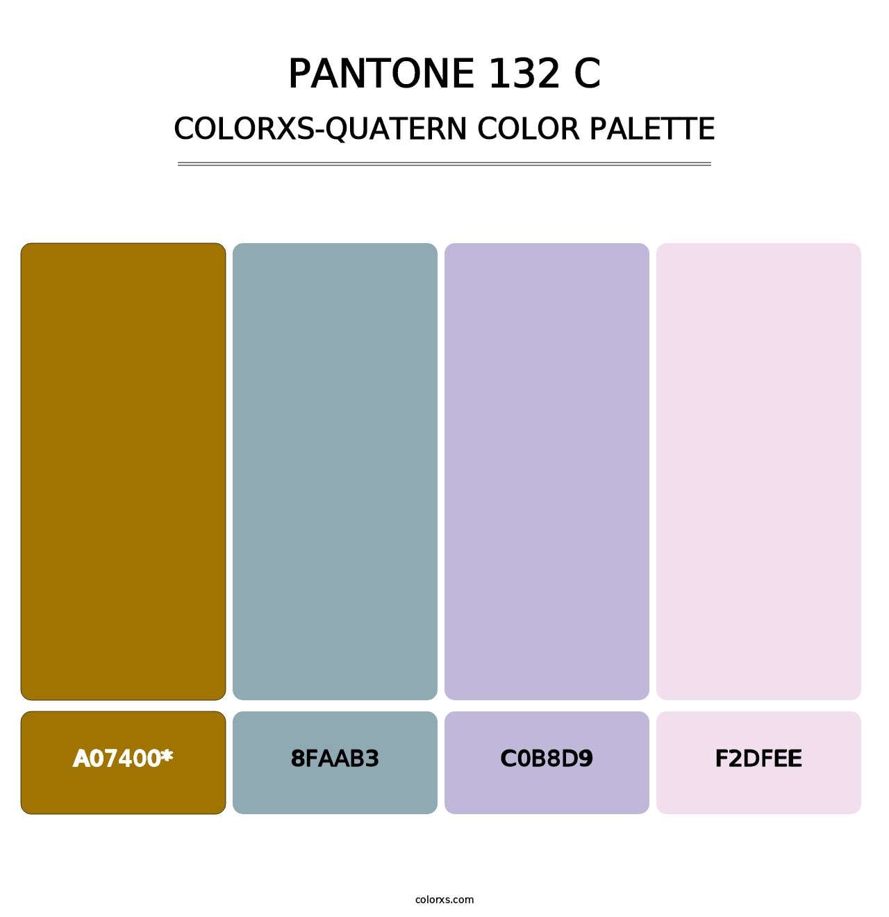 PANTONE 132 C - Colorxs Quatern Palette