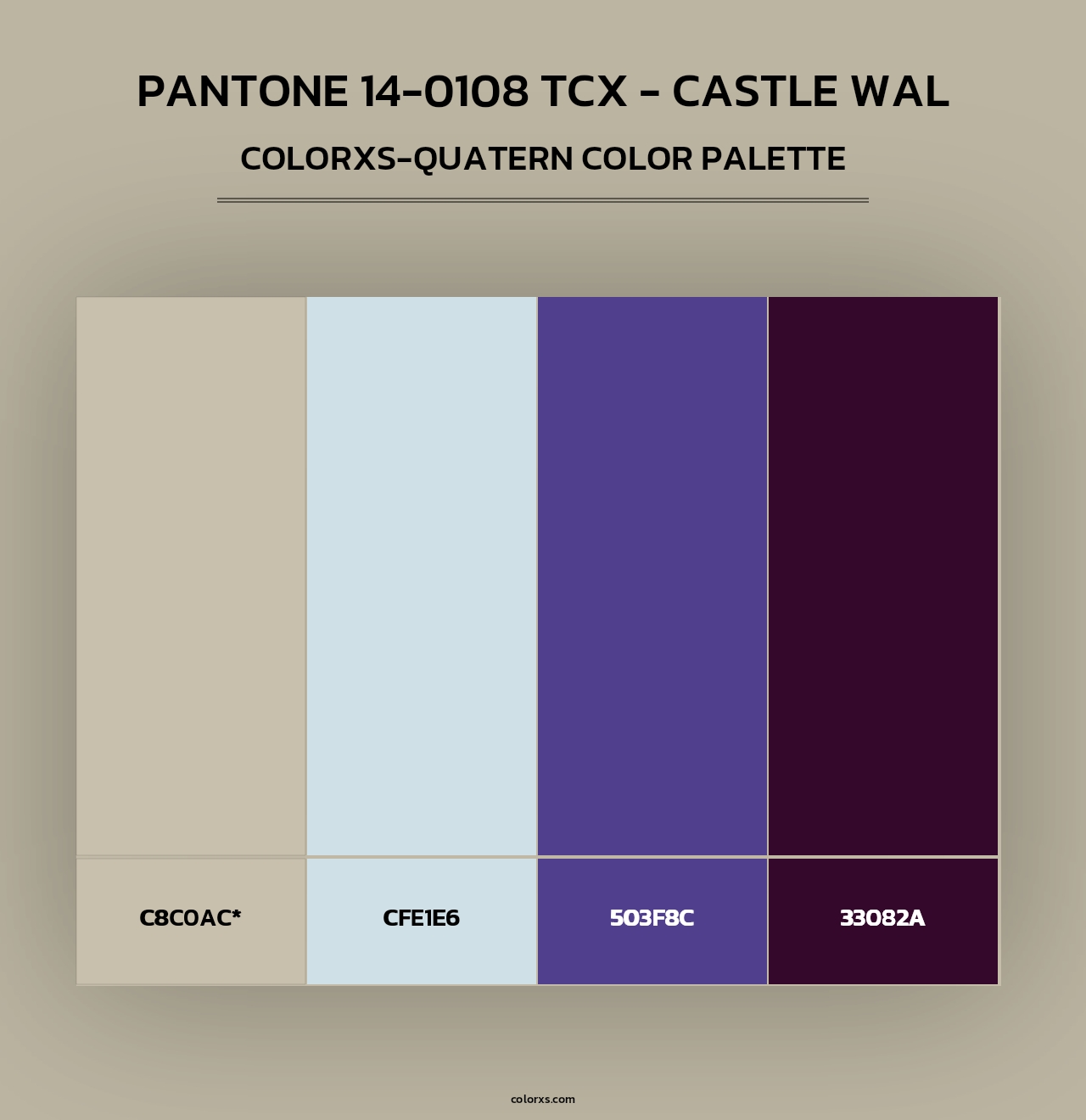 PANTONE 14-0108 TCX - Castle Wal - Colorxs Quad Palette