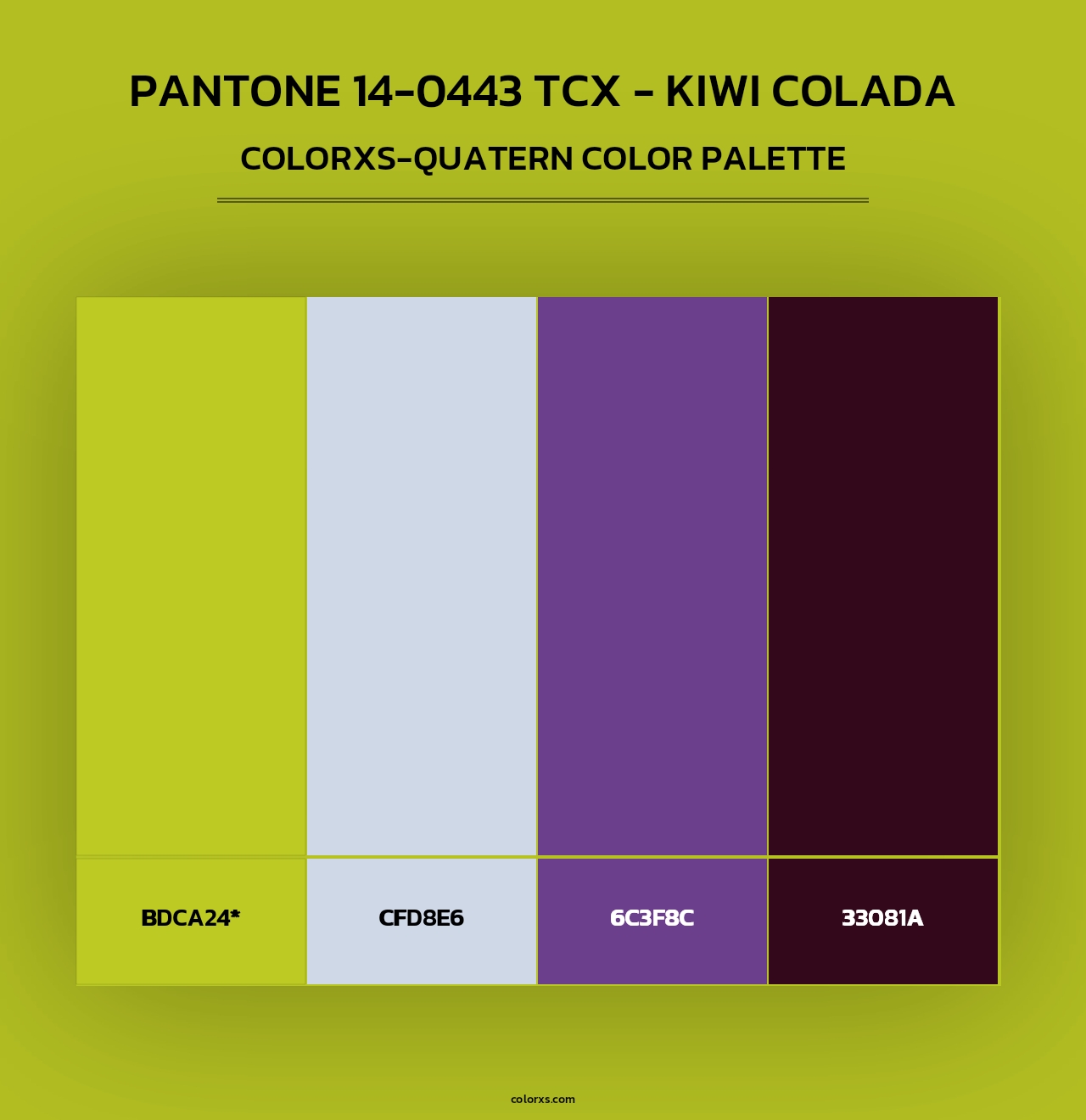 PANTONE 14-0443 TCX - Kiwi Colada - Colorxs Quad Palette