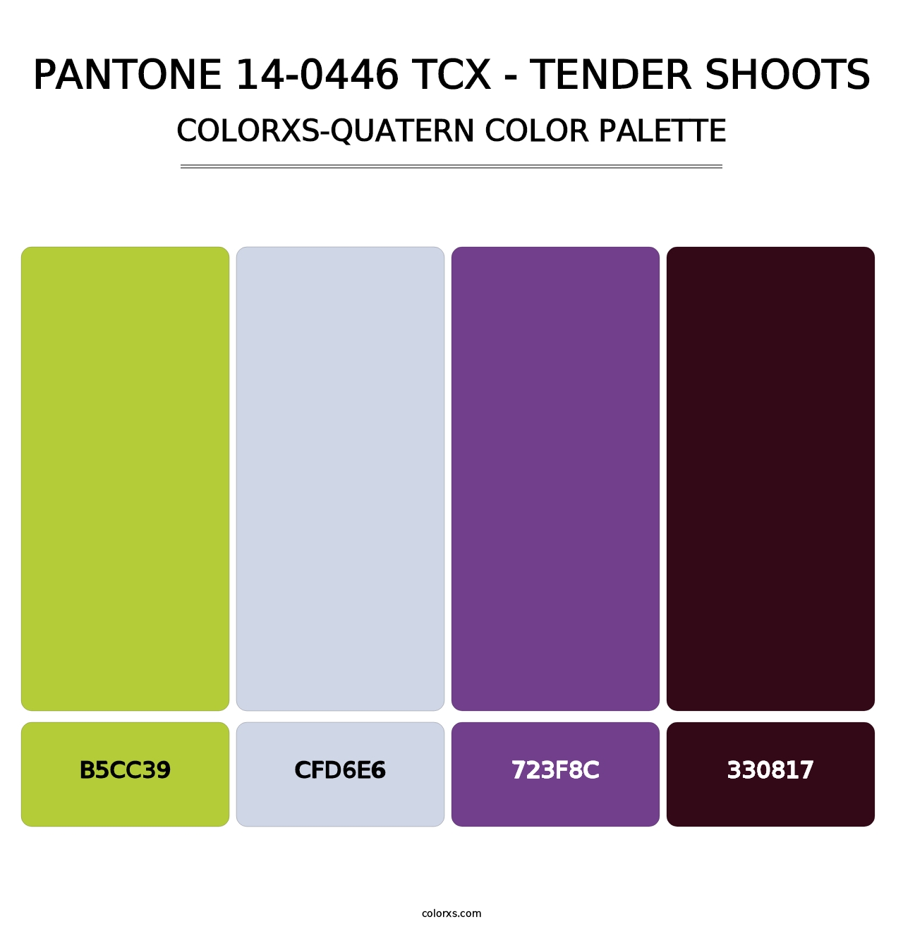 PANTONE 14-0446 TCX - Tender Shoots - Colorxs Quatern Palette