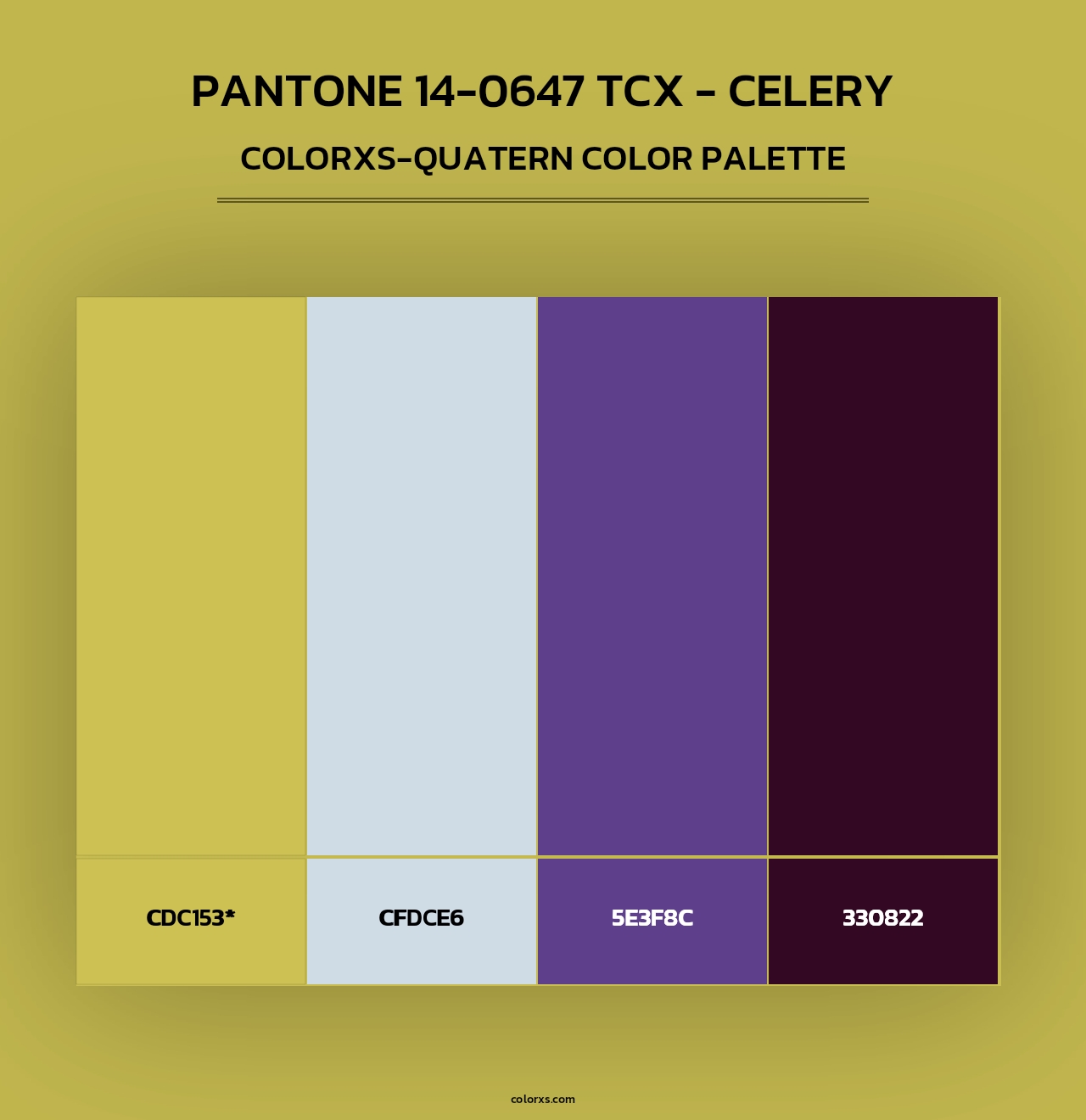 PANTONE 14-0647 TCX - Celery - Colorxs Quad Palette
