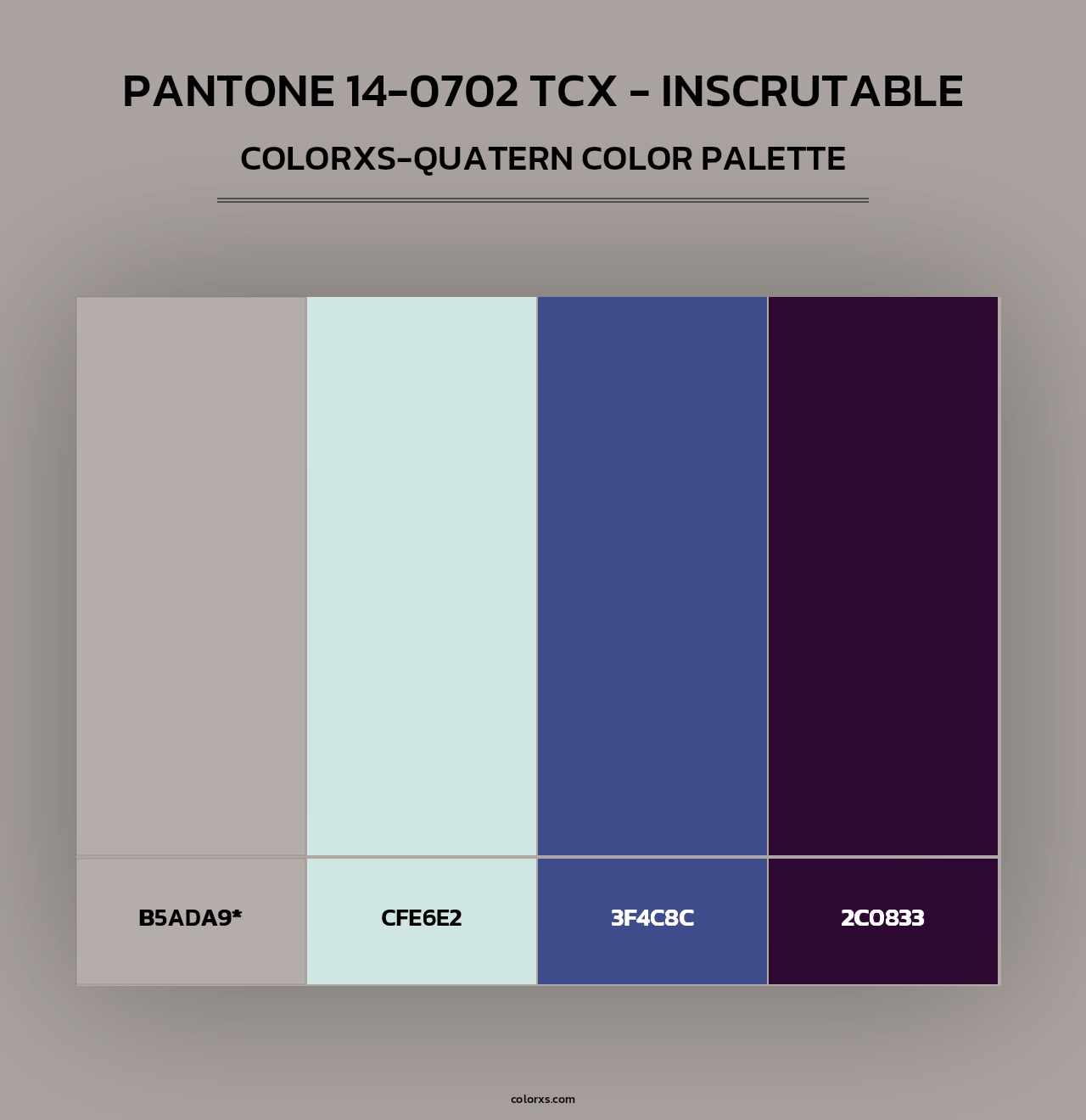 PANTONE 14-0702 TCX - Inscrutable - Colorxs Quad Palette