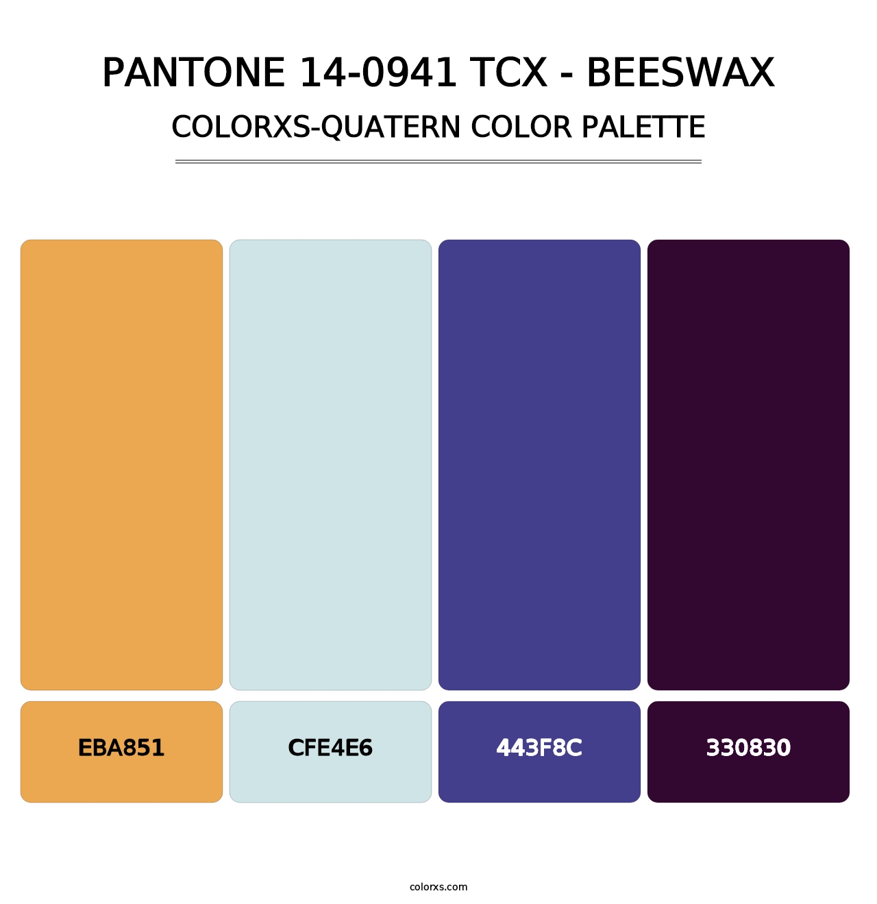 PANTONE 14-0941 TCX - Beeswax - Colorxs Quatern Palette