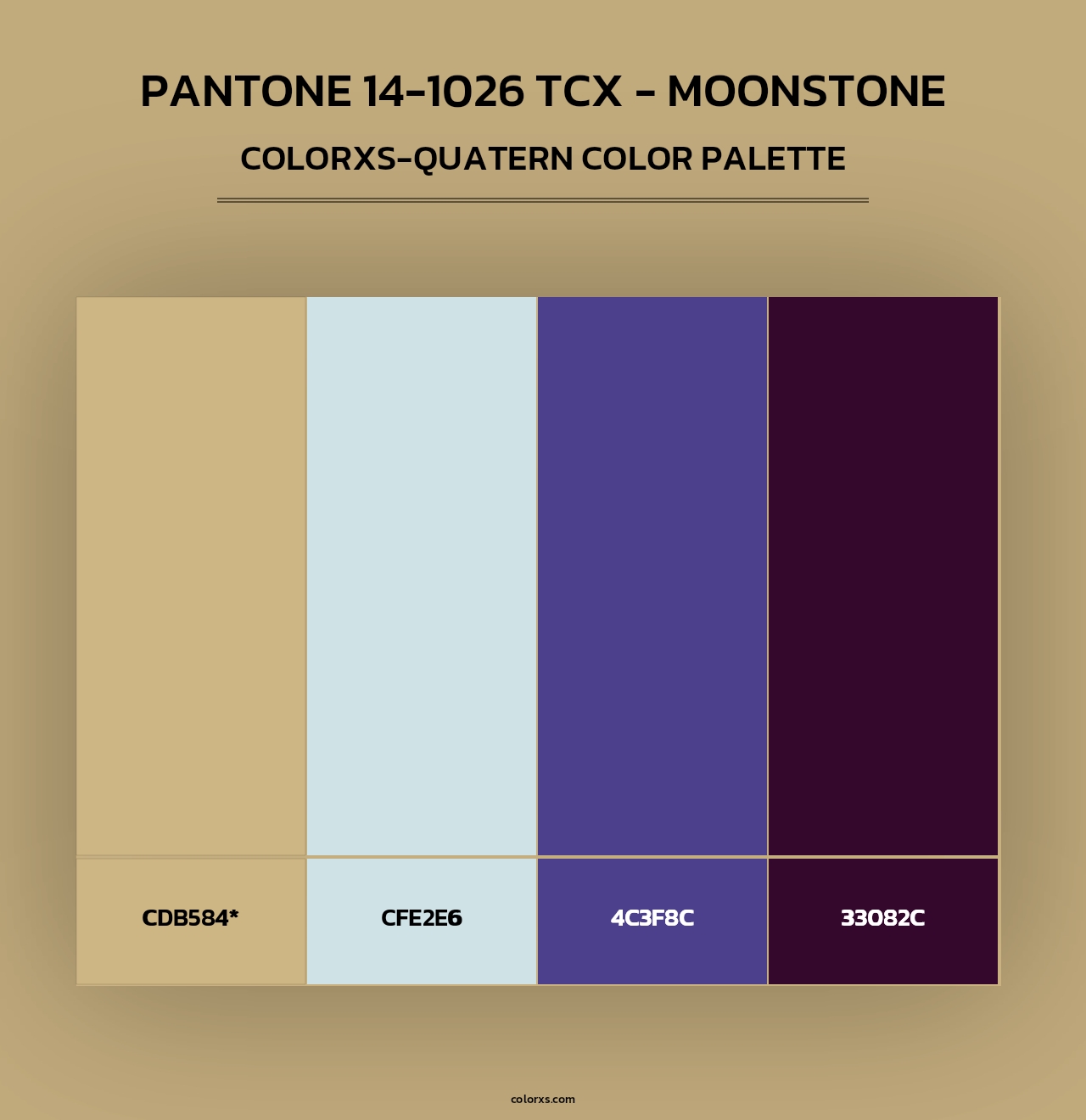 PANTONE 14-1026 TCX - Moonstone - Colorxs Quad Palette