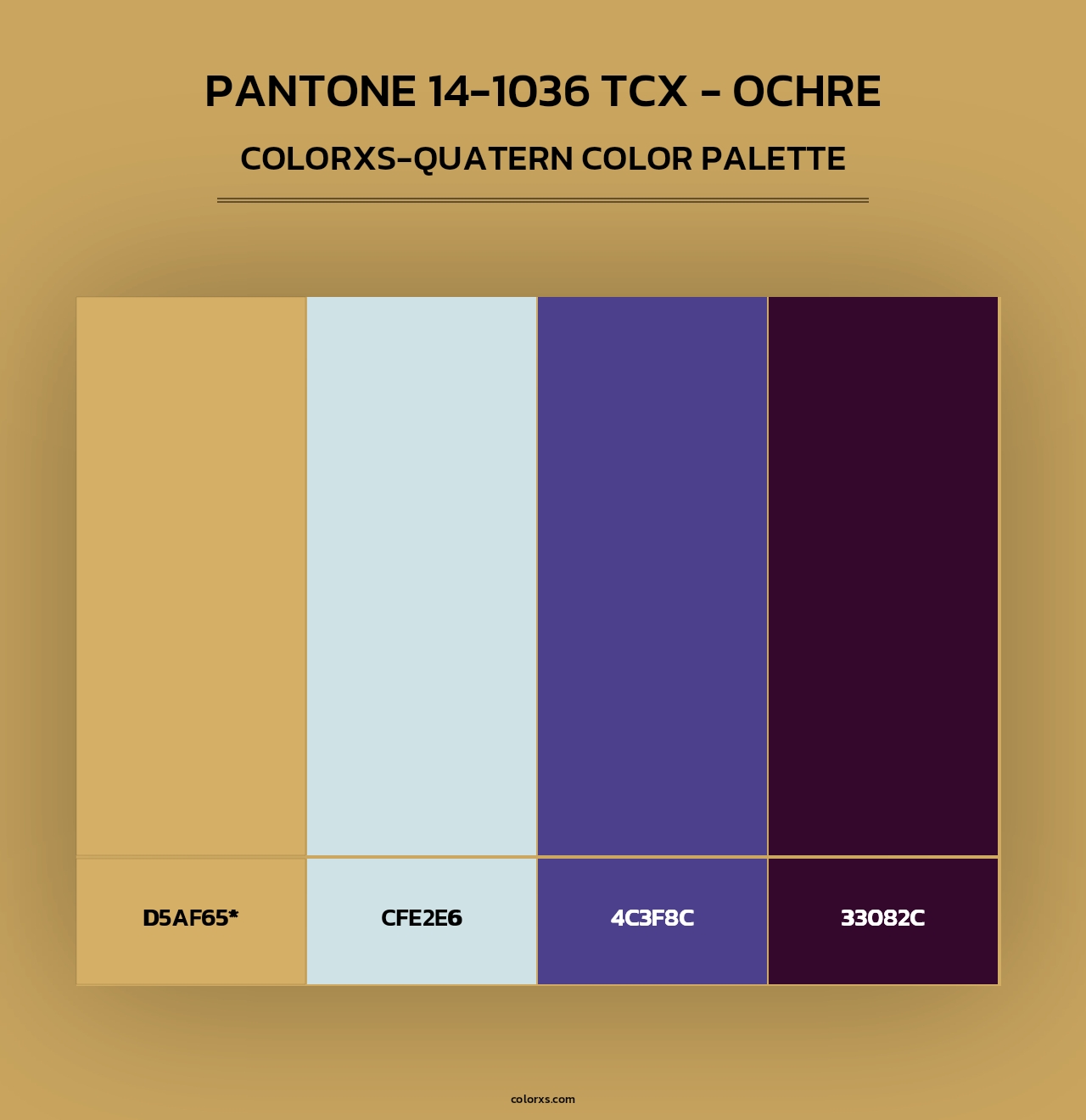 Pantone 14-1036 TCX - Ochre - Colorxs Quad Palette