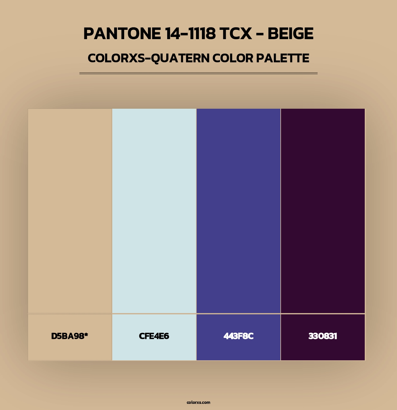 PANTONE 14-1118 TCX - Beige - Colorxs Quatern Palette