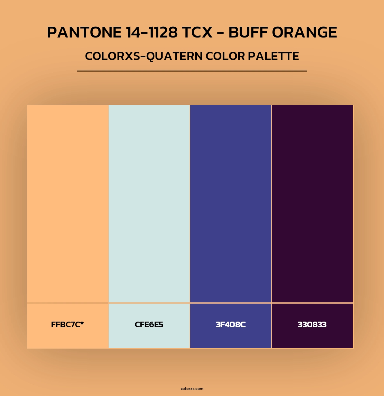 PANTONE 14-1128 TCX - Buff Orange - Colorxs Quad Palette