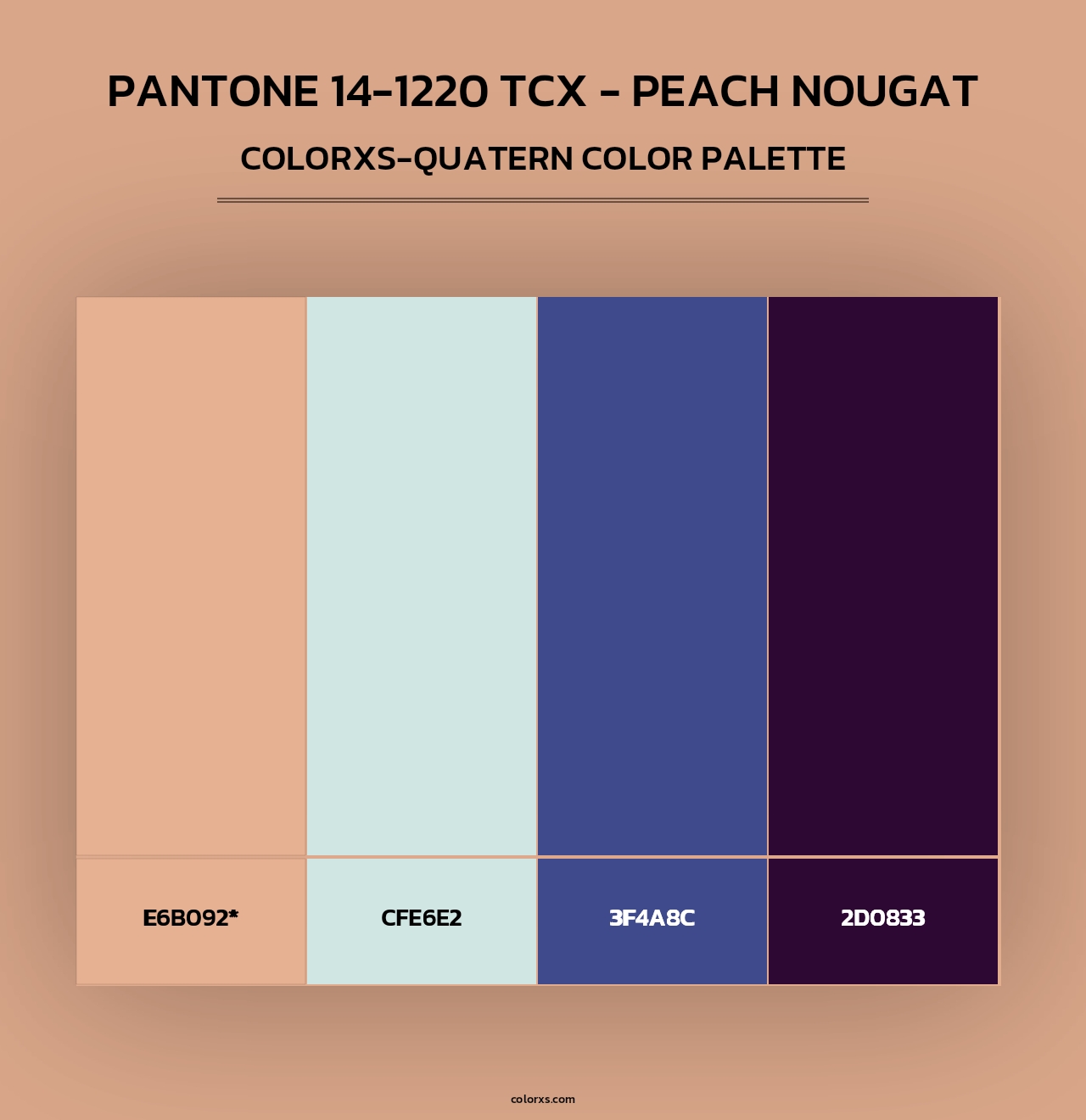 PANTONE 14-1220 TCX - Peach Nougat - Colorxs Quad Palette