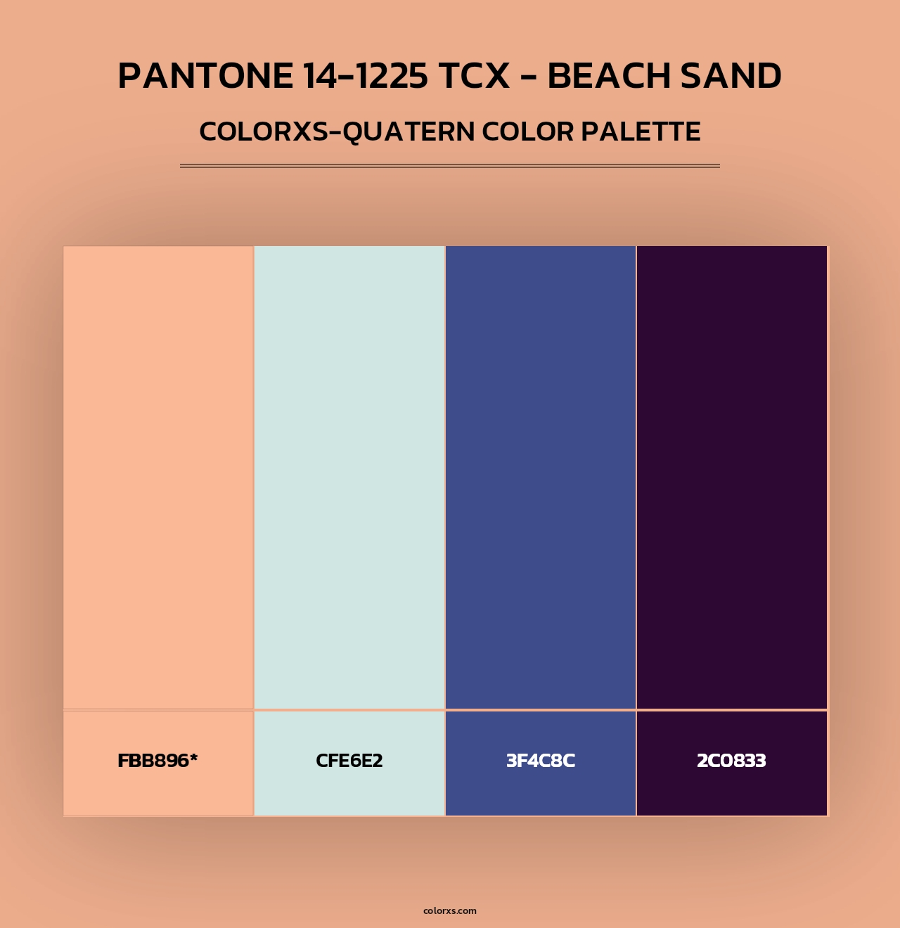 PANTONE 14-1225 TCX - Beach Sand - Colorxs Quad Palette