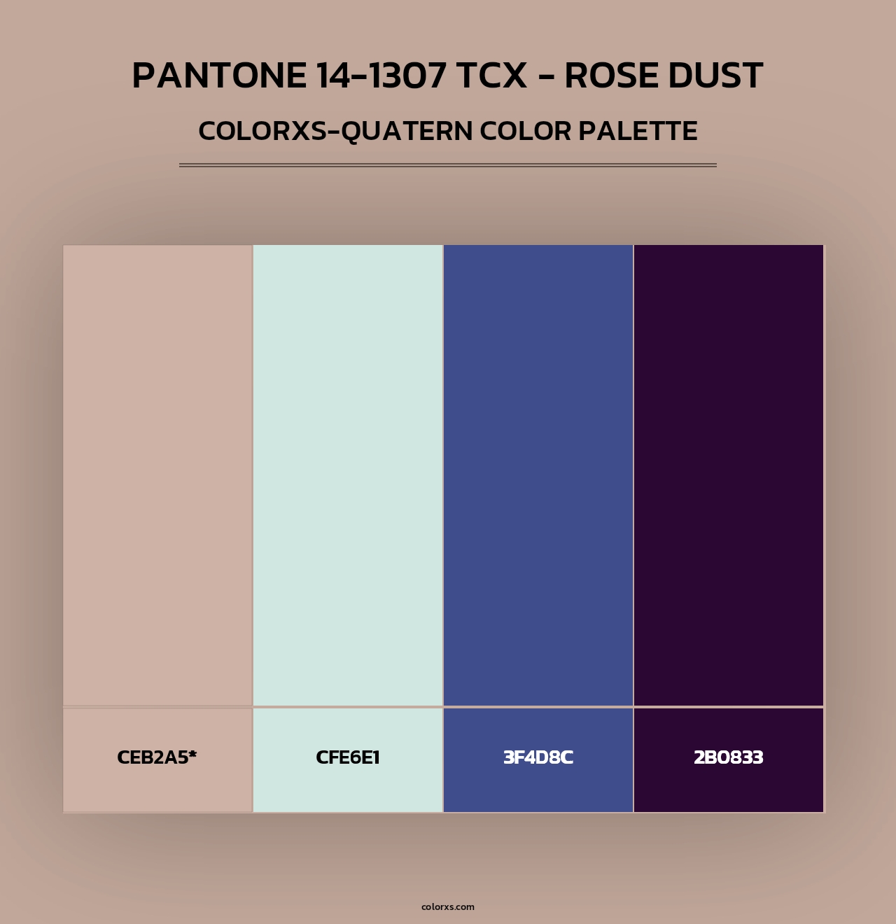 PANTONE 14-1307 TCX - Rose Dust - Colorxs Quad Palette
