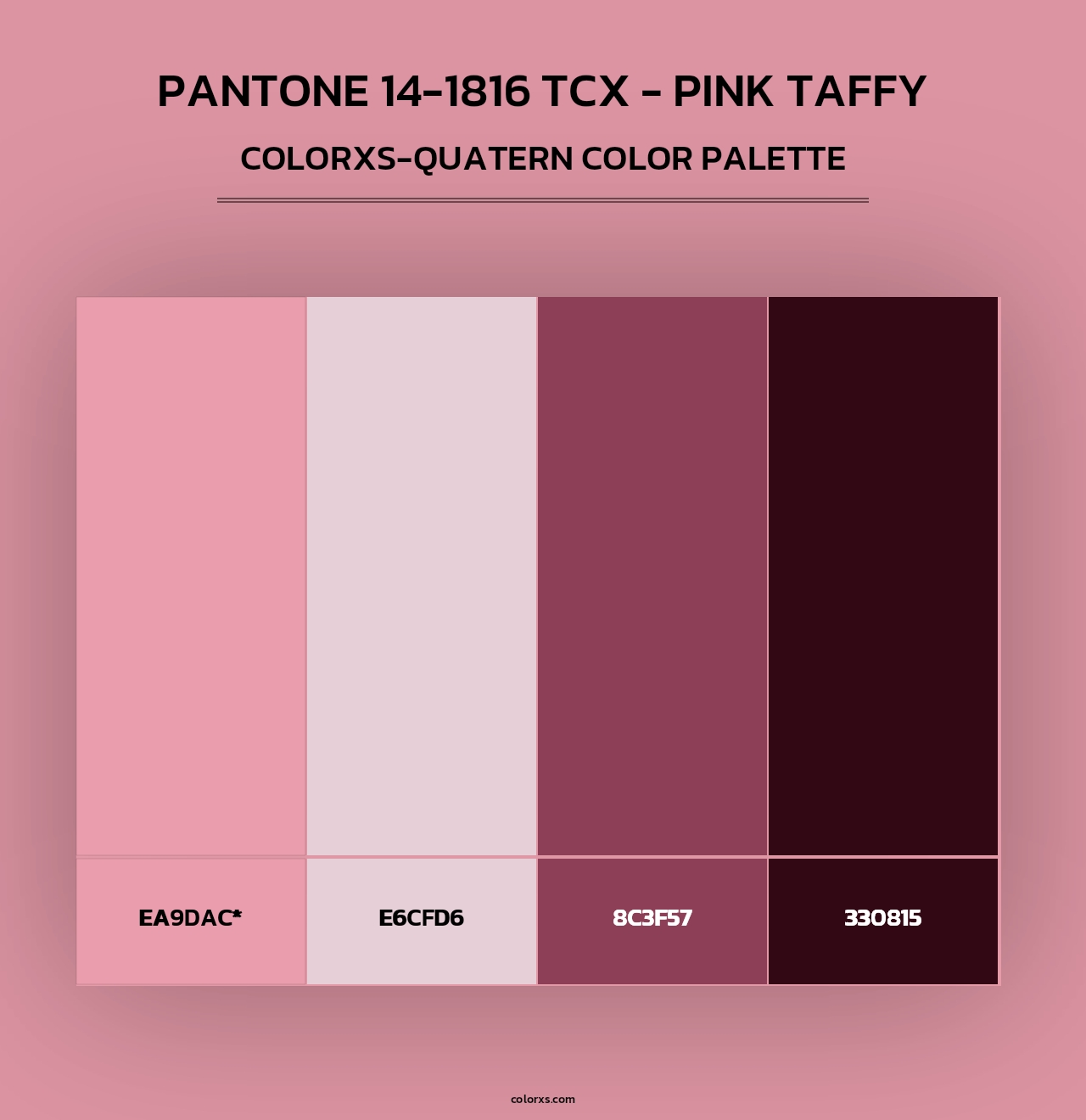 PANTONE 14-1816 TCX - Pink Taffy - Colorxs Quad Palette
