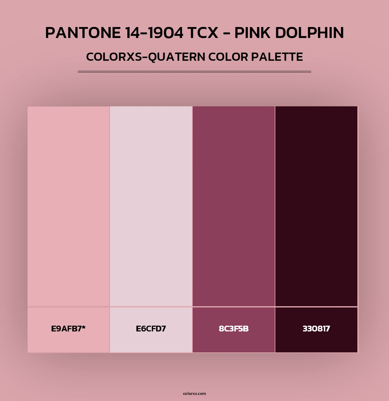 PANTONE 14-1904 TCX - Pink Dolphin - Colorxs Quad Palette