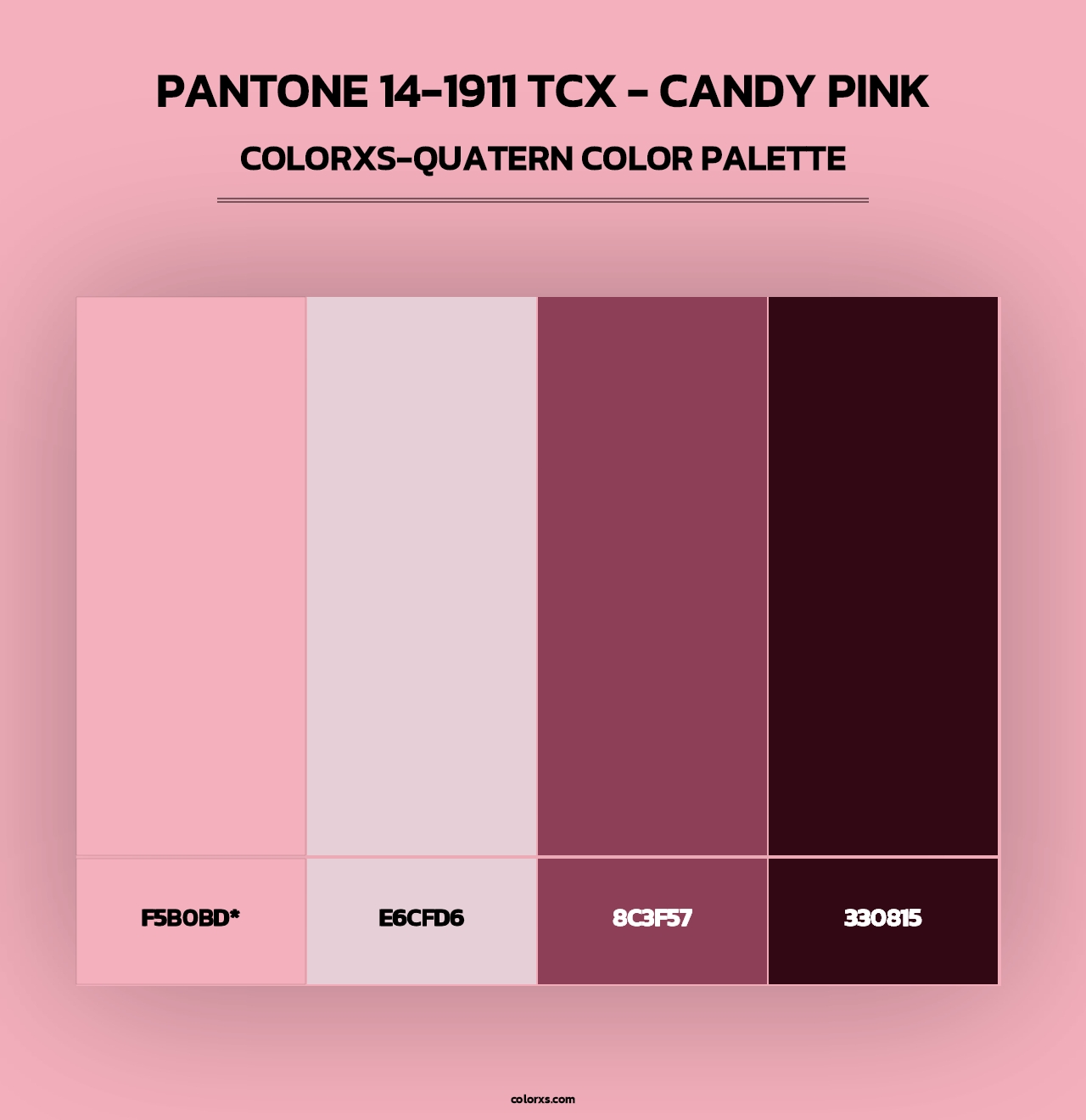 PANTONE 14-1911 TCX - Candy Pink color palettes - colorxs.com