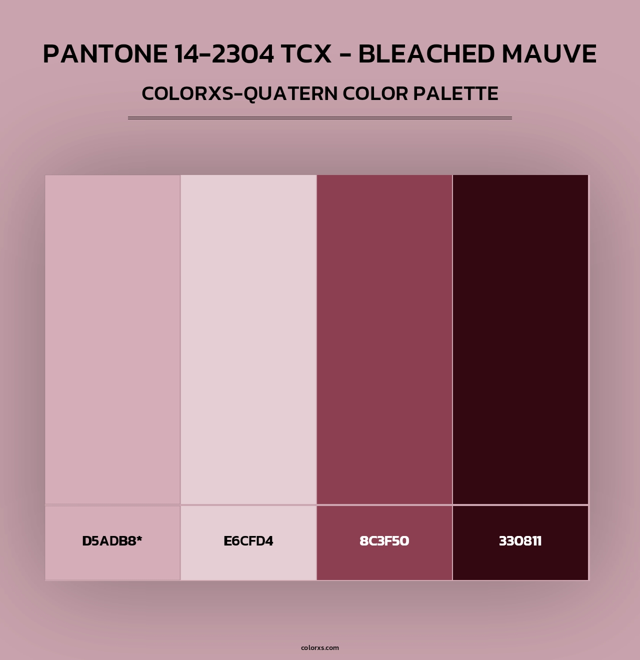PANTONE 14-2304 TCX - Bleached Mauve - Colorxs Quad Palette