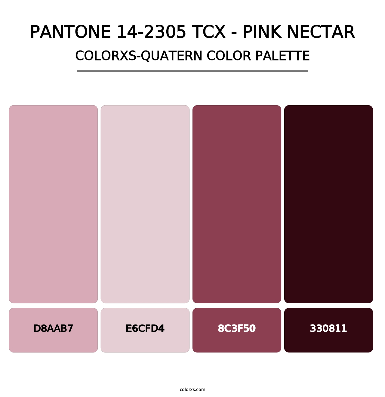 PANTONE 14-2305 TCX - Pink Nectar - Colorxs Quatern Palette
