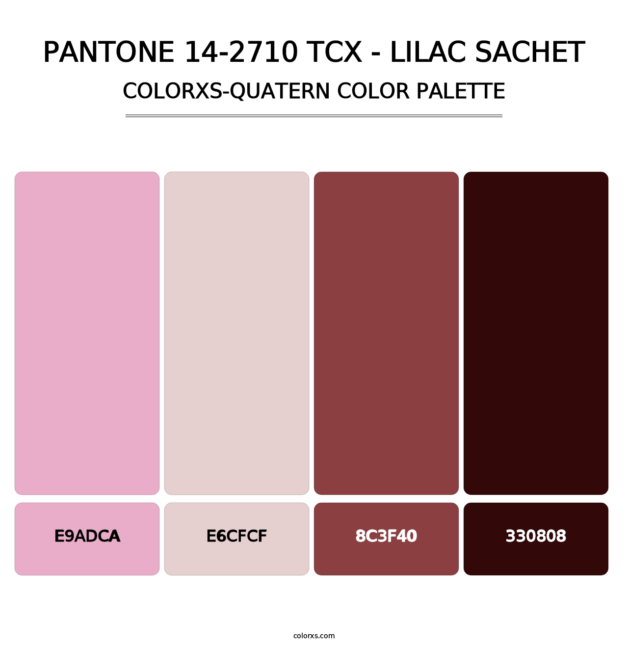 PANTONE 14-2710 TCX - Lilac Sachet - Colorxs Quatern Palette
