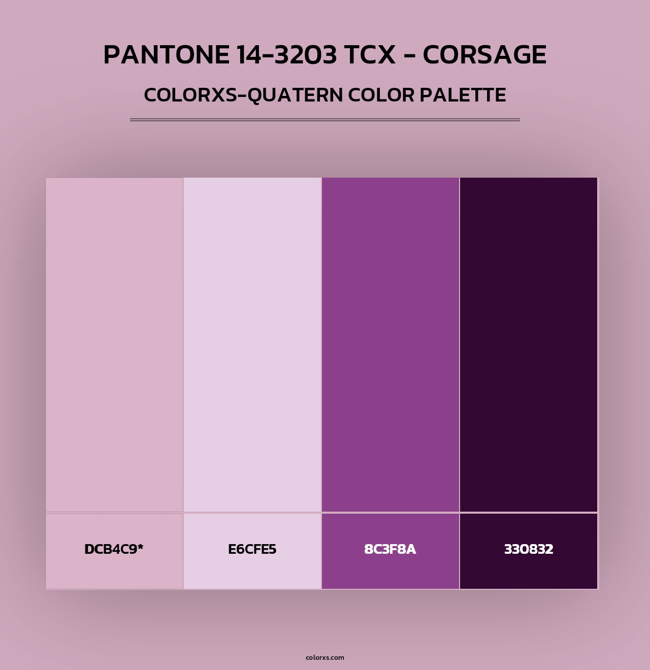 PANTONE 14-3203 TCX - Corsage - Colorxs Quad Palette