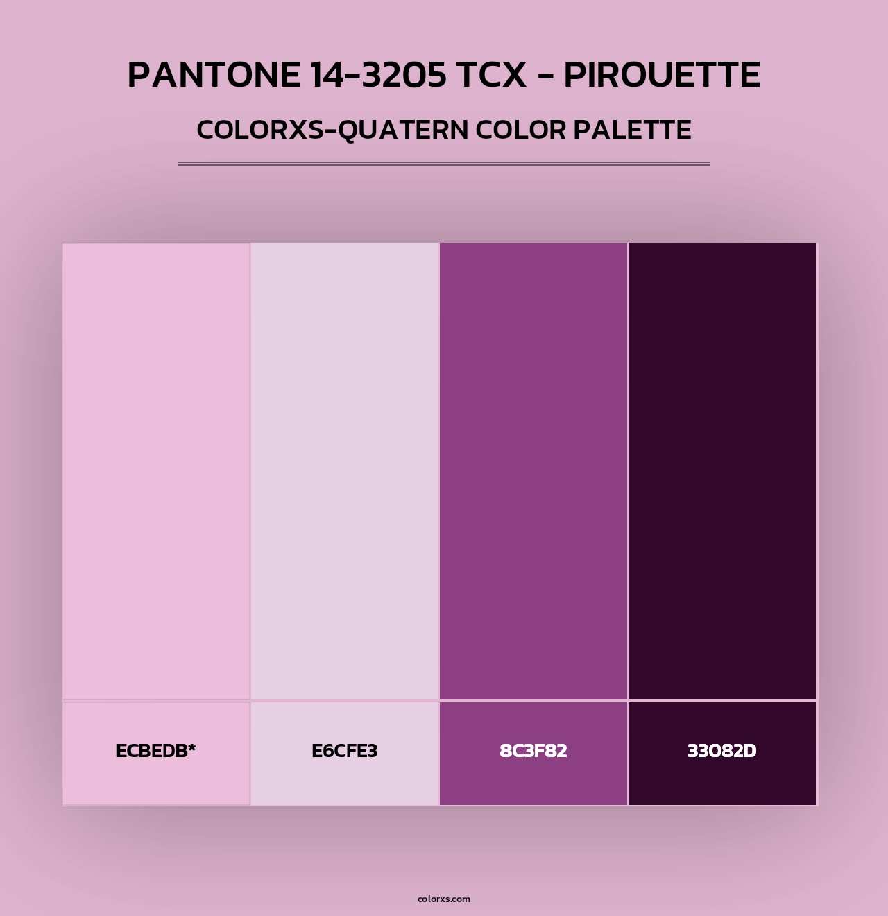 PANTONE 14-3205 TCX - Pirouette - Colorxs Quad Palette