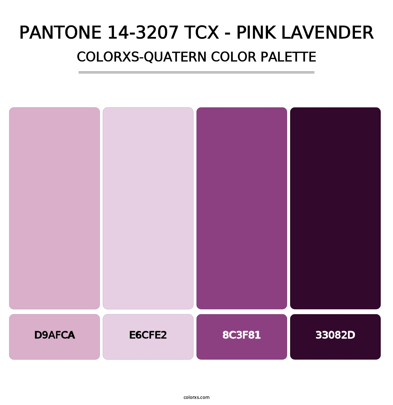 PANTONE 14-3207 TCX - Pink Lavender - Colorxs Quatern Palette