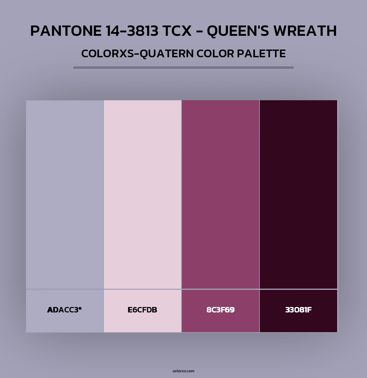 Pantone 14-3813 TCX - Queen's Wreath - Colorxs Quad Palette
