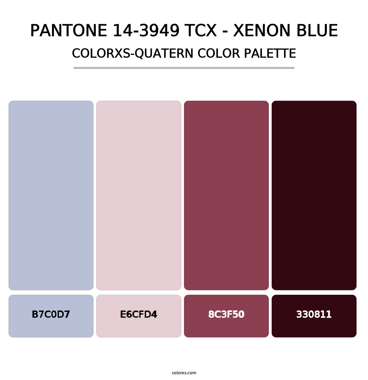 PANTONE 14-3949 TCX - Xenon Blue - Colorxs Quatern Palette