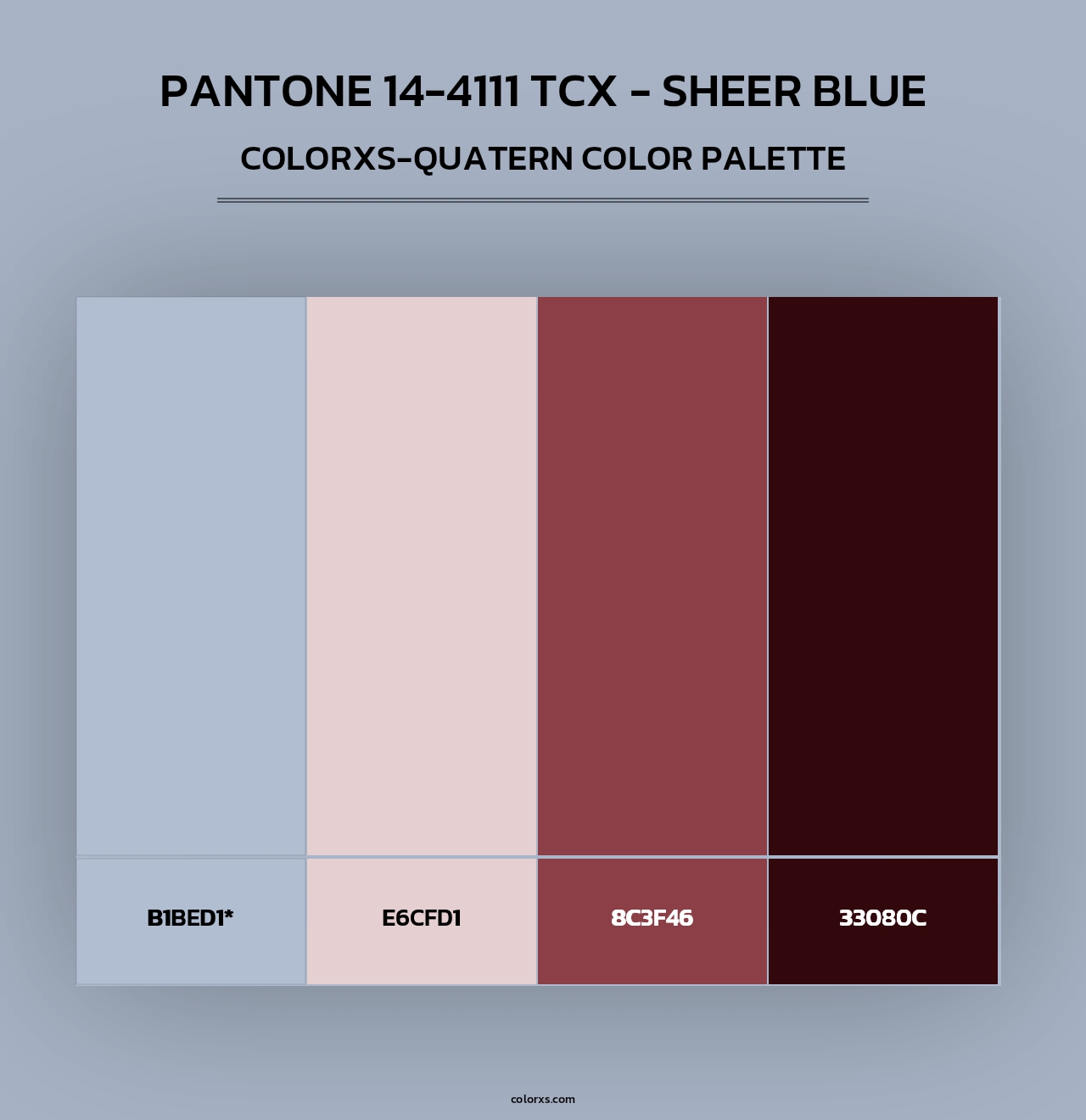 Pantone 14-4111 TCX - Sheer Blue - Colorxs Quad Palette