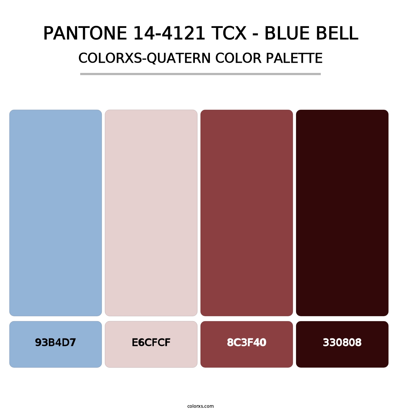 PANTONE 14-4121 TCX - Blue Bell - Colorxs Quatern Palette