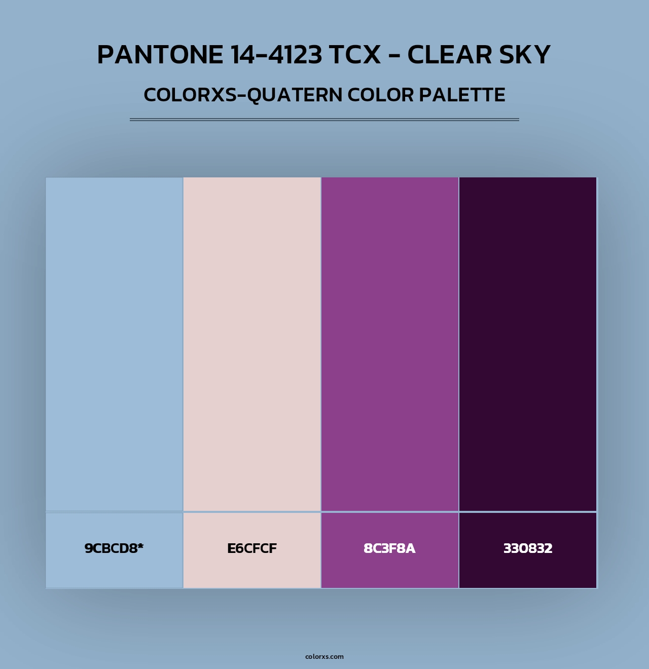 PANTONE 14-4123 TCX - Clear Sky - Colorxs Quad Palette
