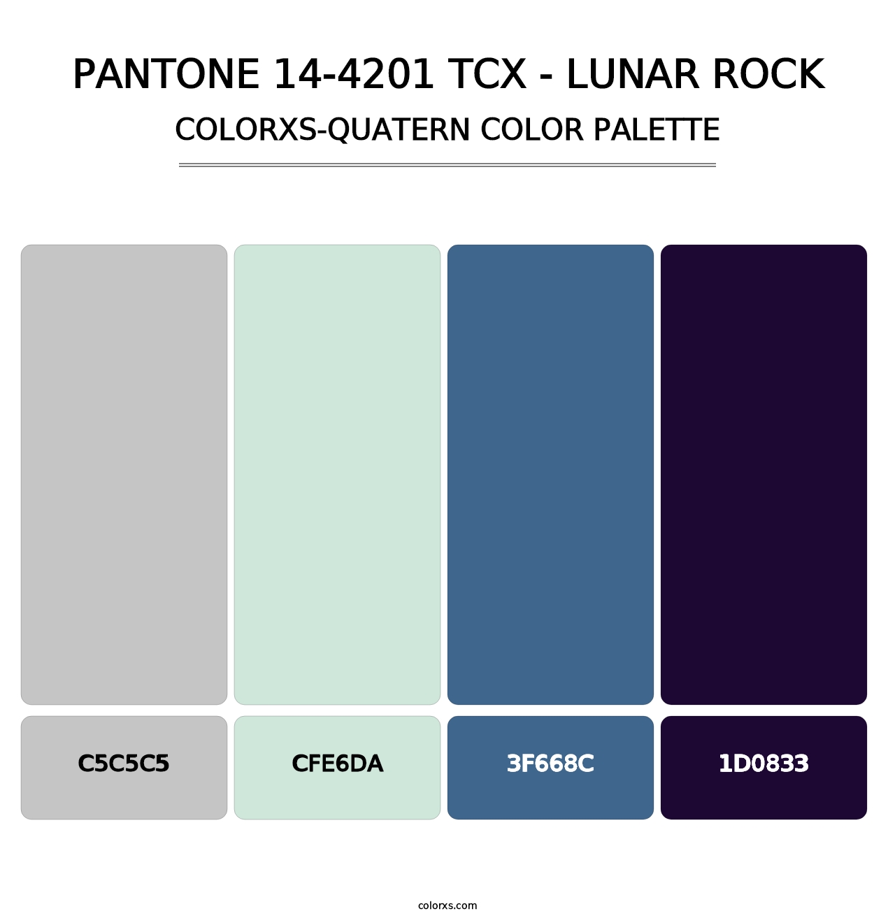 PANTONE 14-4201 TCX - Lunar Rock - Colorxs Quatern Palette